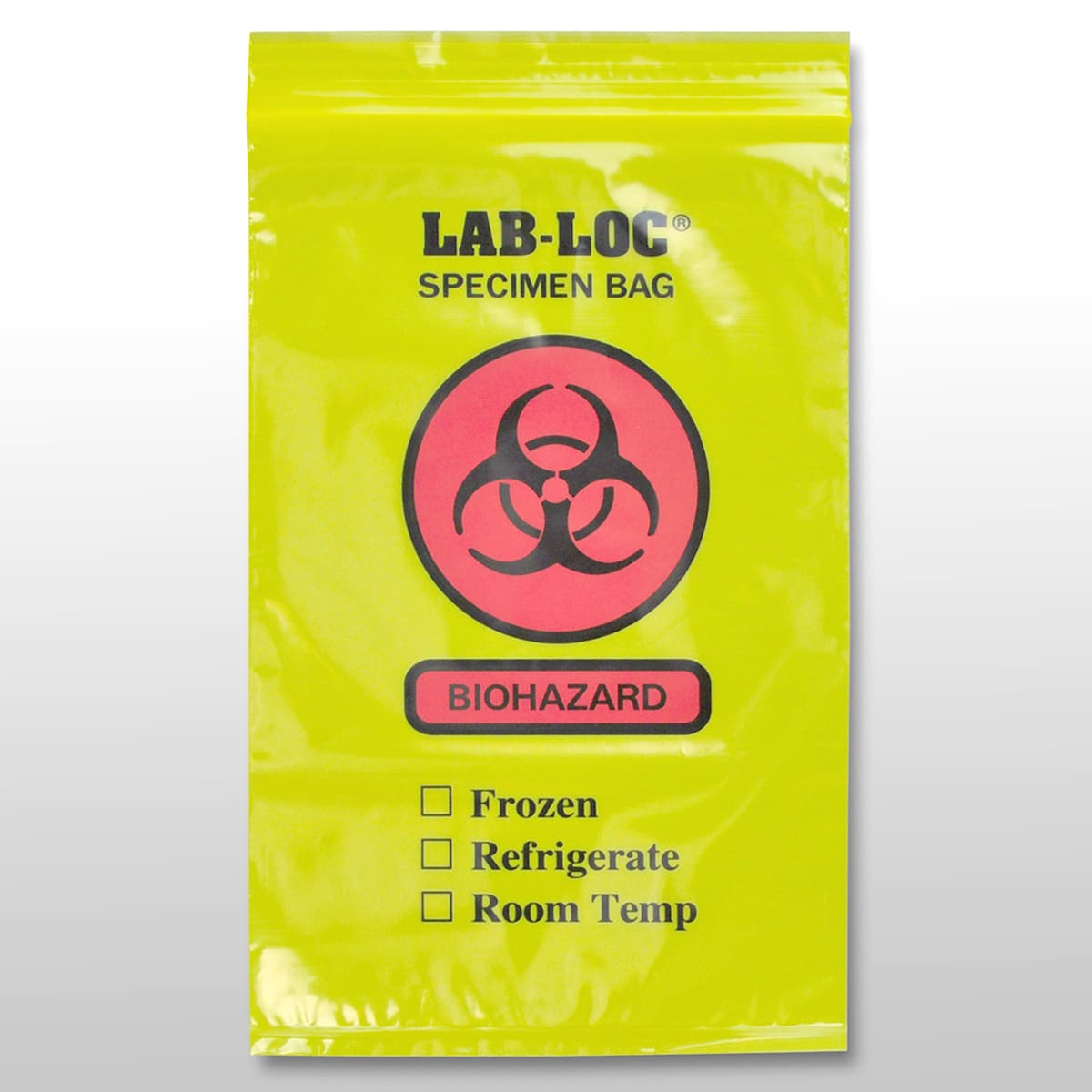 LK Packaging LAB20609YE Lab-Loc® Reclosable 3-Wall Specimen Bags - 6