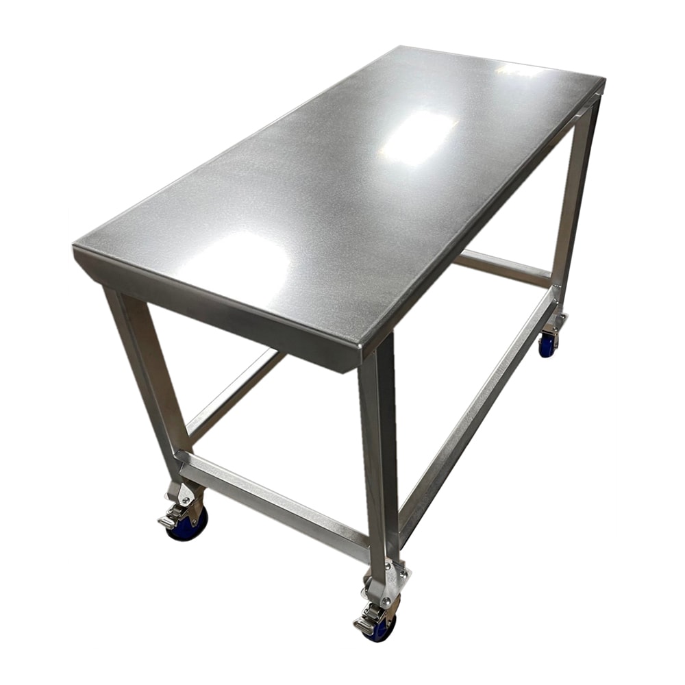 SSL Industries 60" Mobile 11 ga Work Table w/ 304 Series Stainless Flat ...