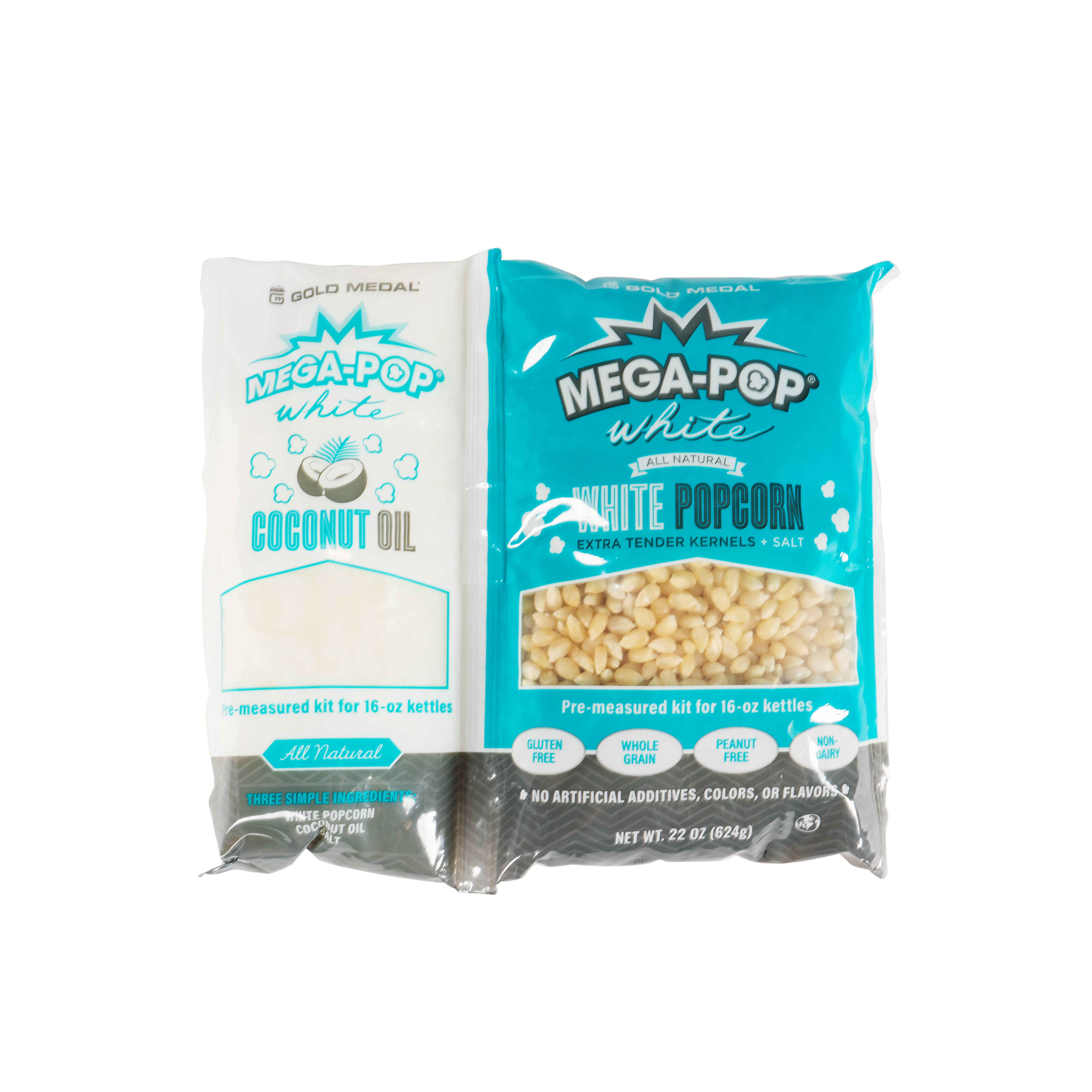 Gold Medal 2839 Mega Popcorn Oil and Salt Kit for 12 oz Kettles