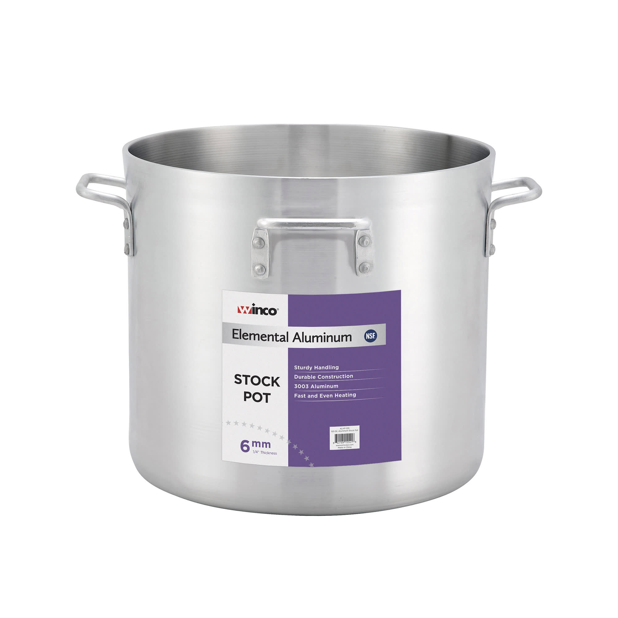 Winco AXS-24 Professional Stock Pot 24 Qt. 12 Dia. X 12-1/4H