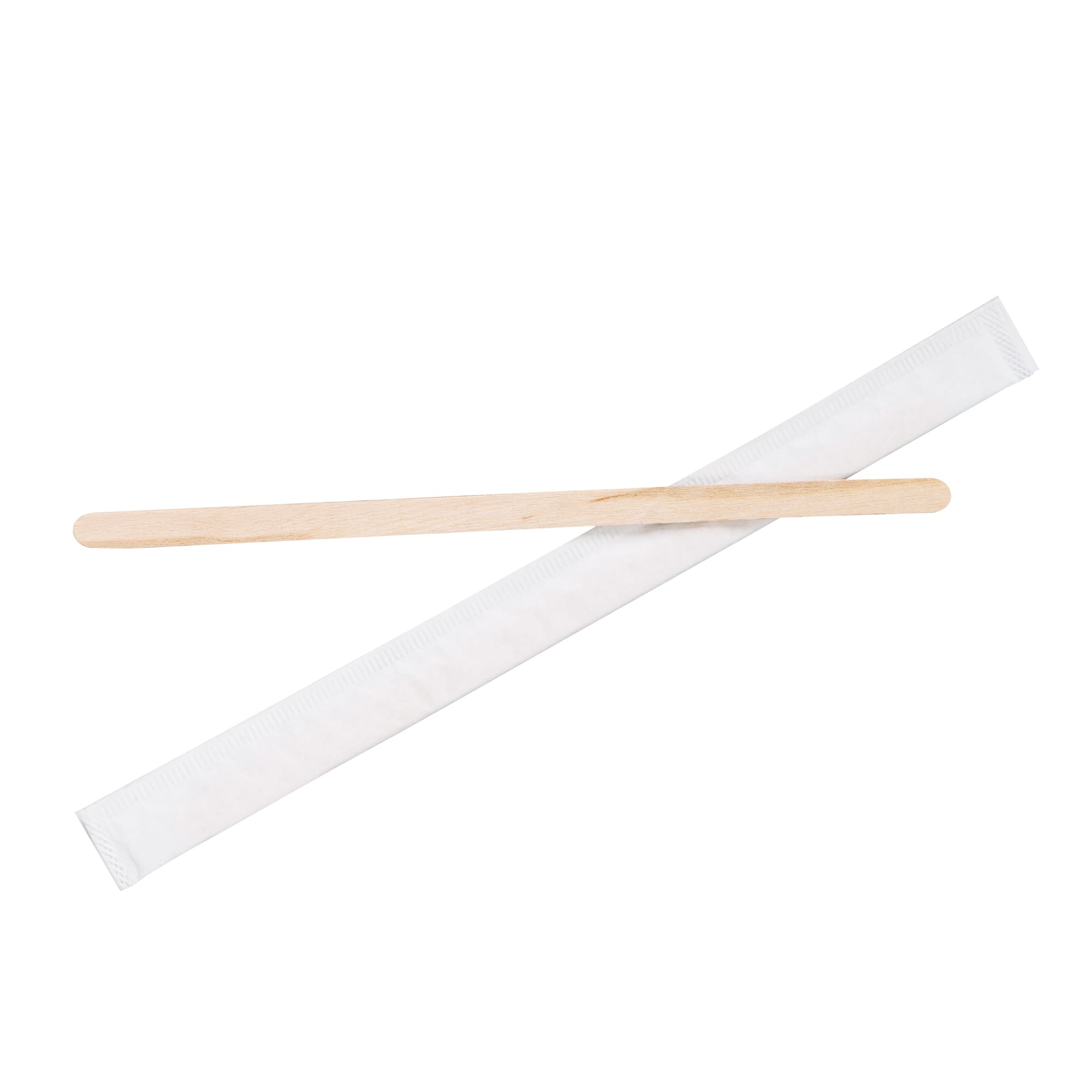 Rofson WCS7RW 7 Wrapped Coffee Stirrers w/ Rounded Ends, Wood