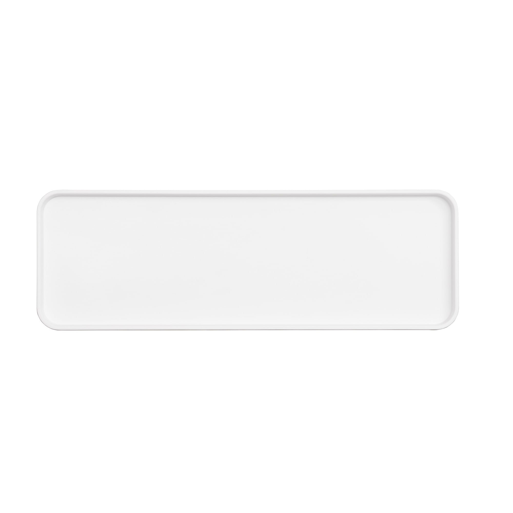 Cal-Mil 22025-618-15 Rectangular Melamine Dinner Plate - 18" x 6", White