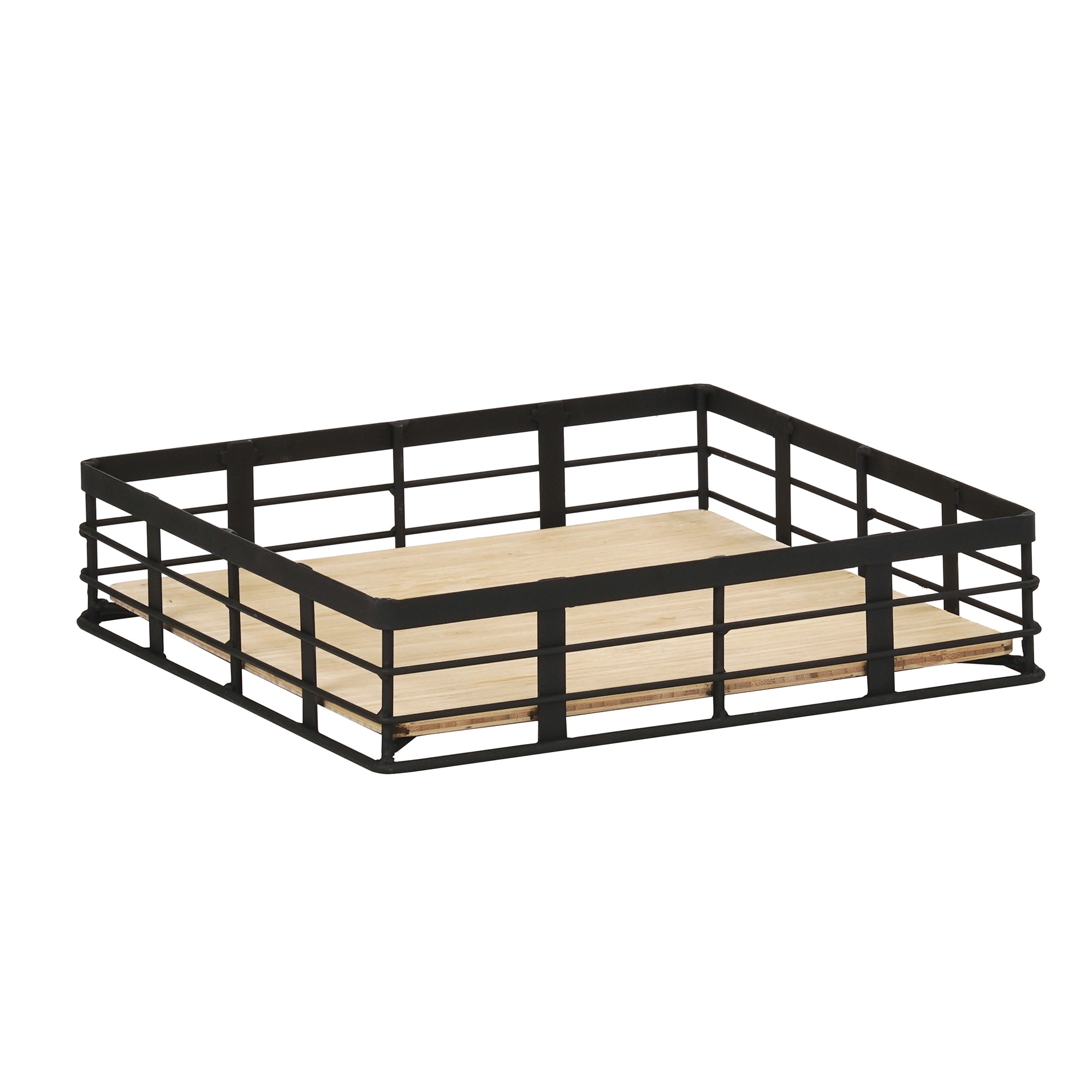 Cal-Mil 22600-3-13 12 1/2" Square Cube Reversible Riser - 3"H, Wire, Black