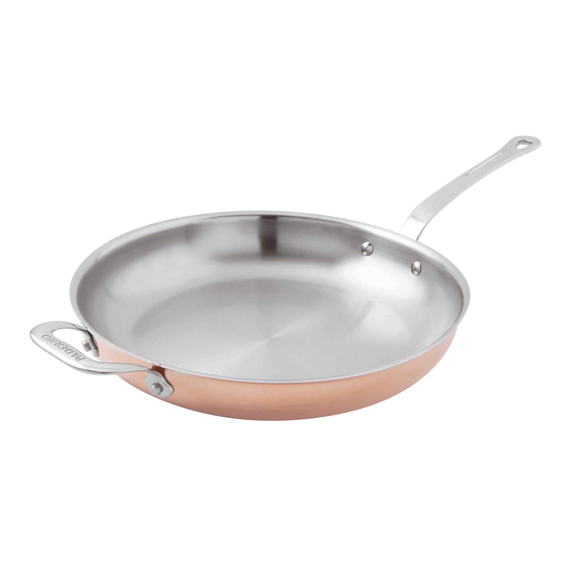 Paderno 12 5/8" Aluminum/Copper/Stainless Steel Frying Pan w/ Loop ...