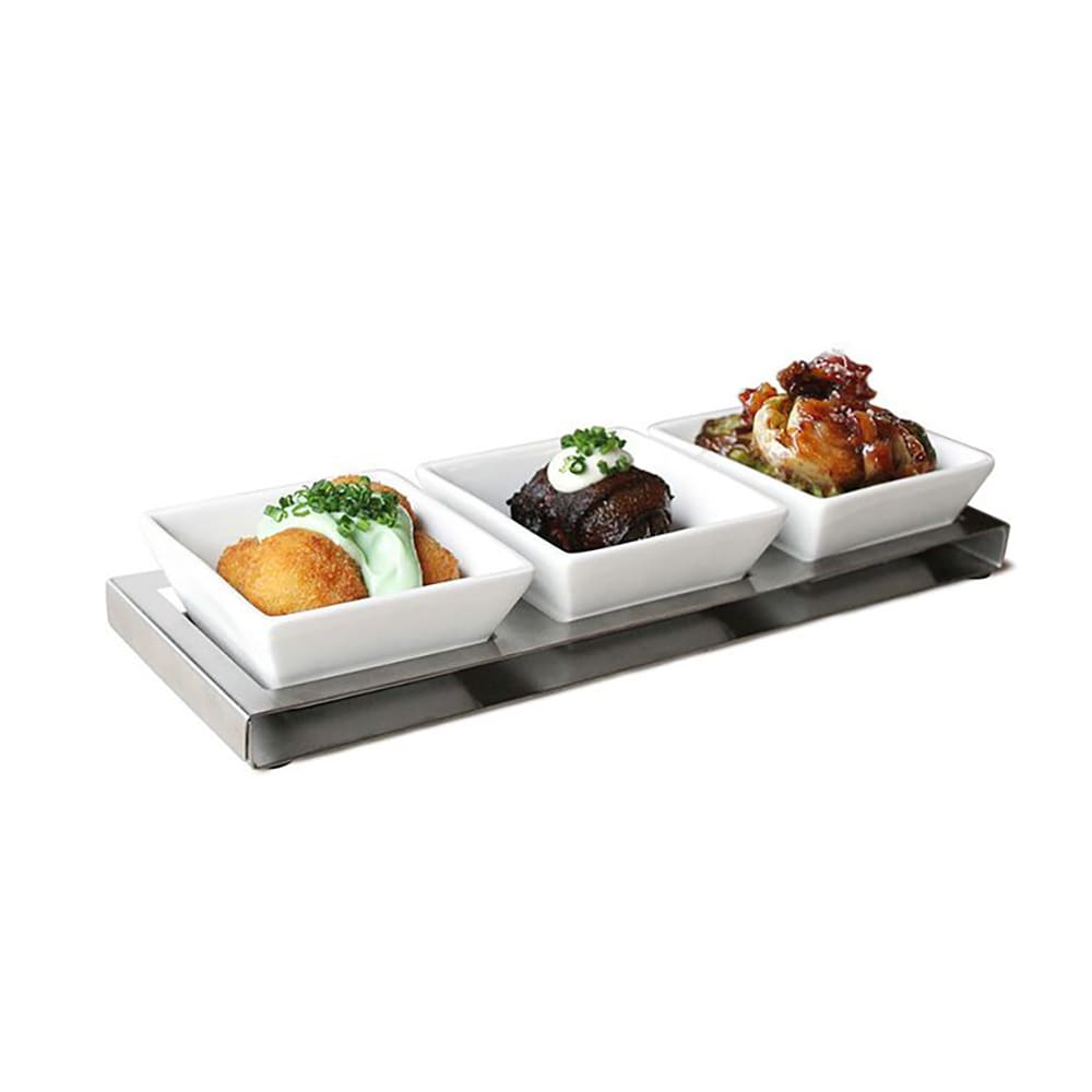Sandwich Riser Display Front of the House Rectangular Display Riser w/ (3) Compartments - 10 3 ...
