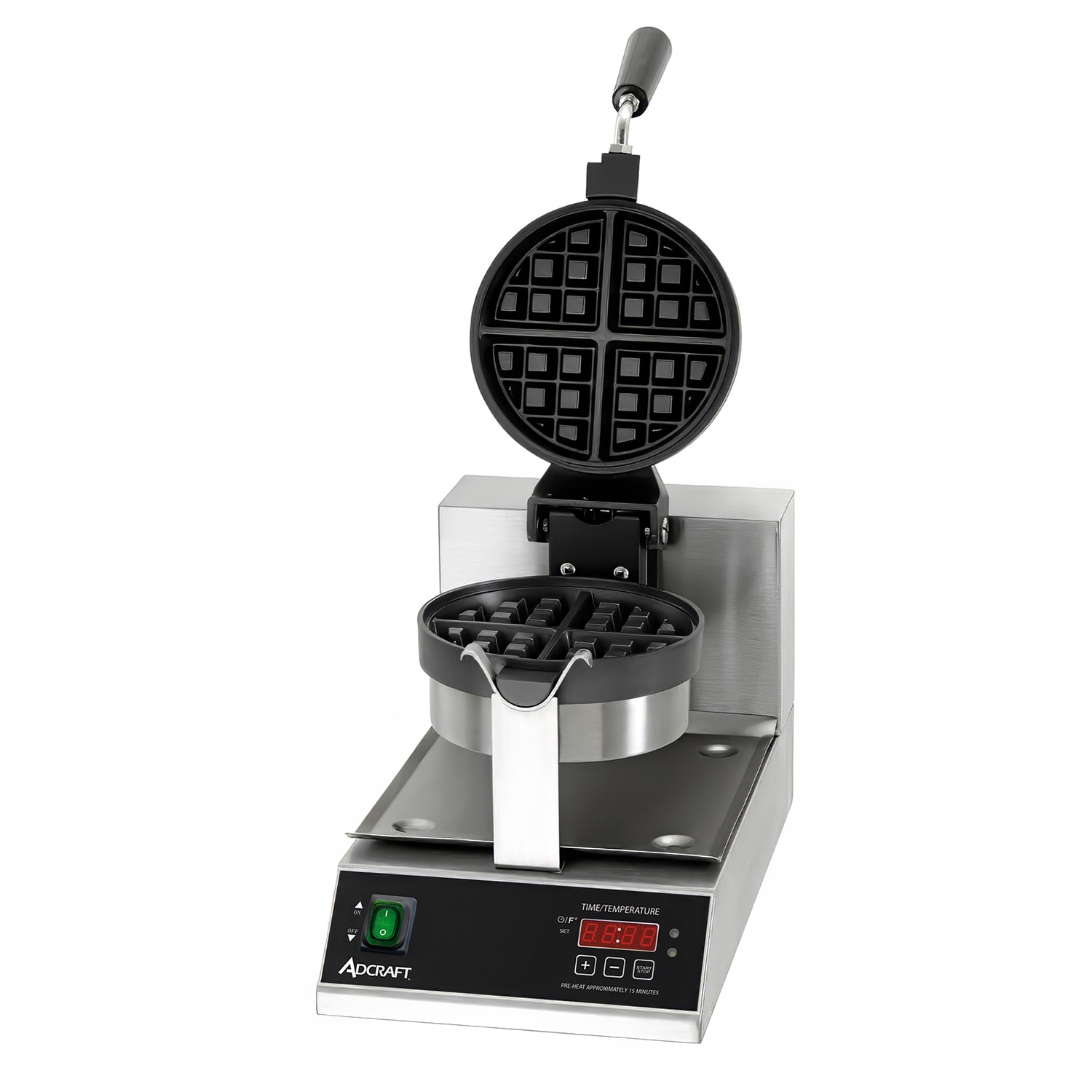 Equipex GES75 Single Classic Belgian Waffle Maker w/ Cast Iron