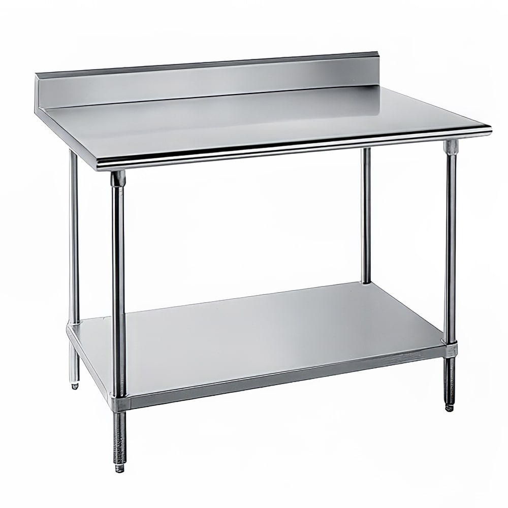 14 Gauge Stainless Steel Bakery and Commercial Work Table with Open Base 36  x 48