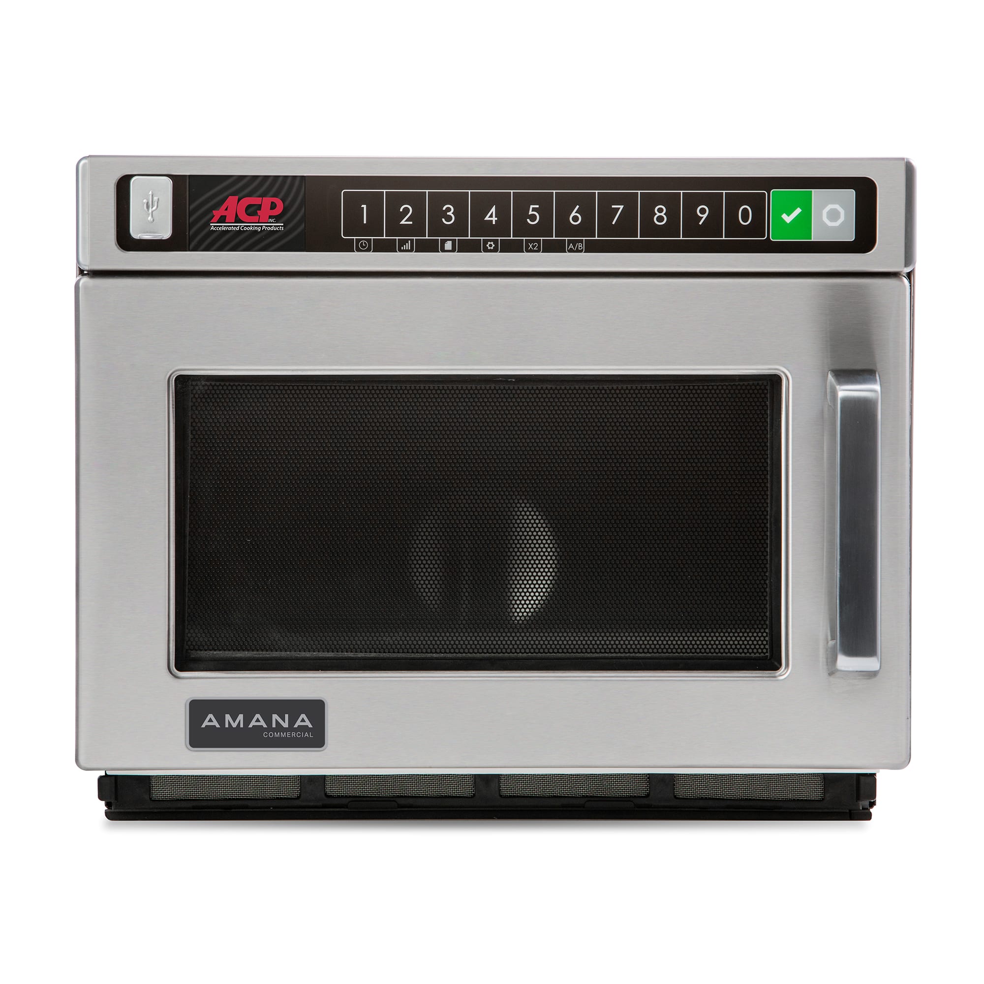 Amana RMS10TSA Stainless Steel Commercial Microwave with Push Button Controls - 120V, 1000W