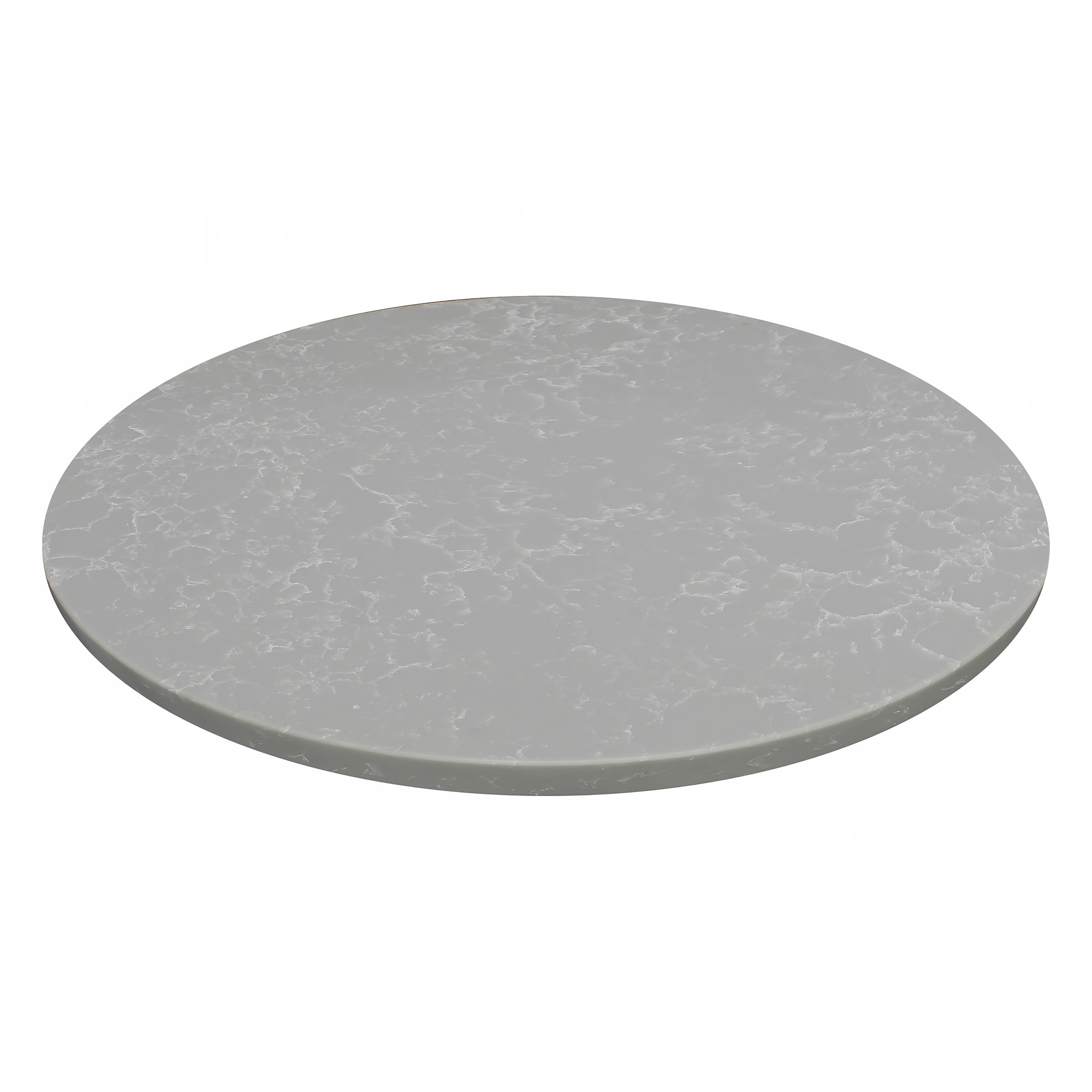 Art Marble Q41524RD 24" Round Quartz Table Top, Nebula Gray