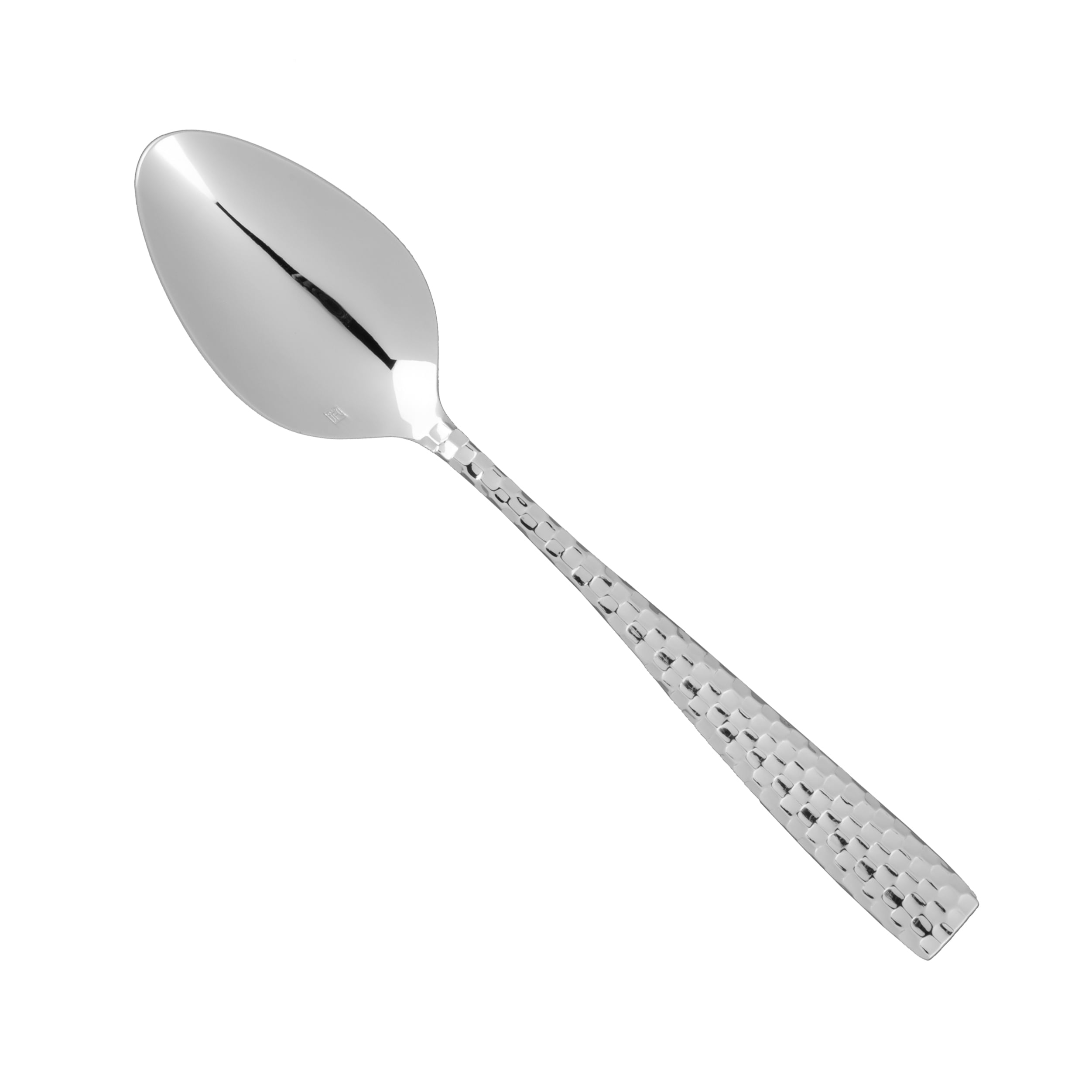 Fortessa Lucca Set Di 12 Cucchiai Da Dessert/Zuppa Ovali - Acciaio Inox 18/10, Design Sfaccettato, Lavastoviglie