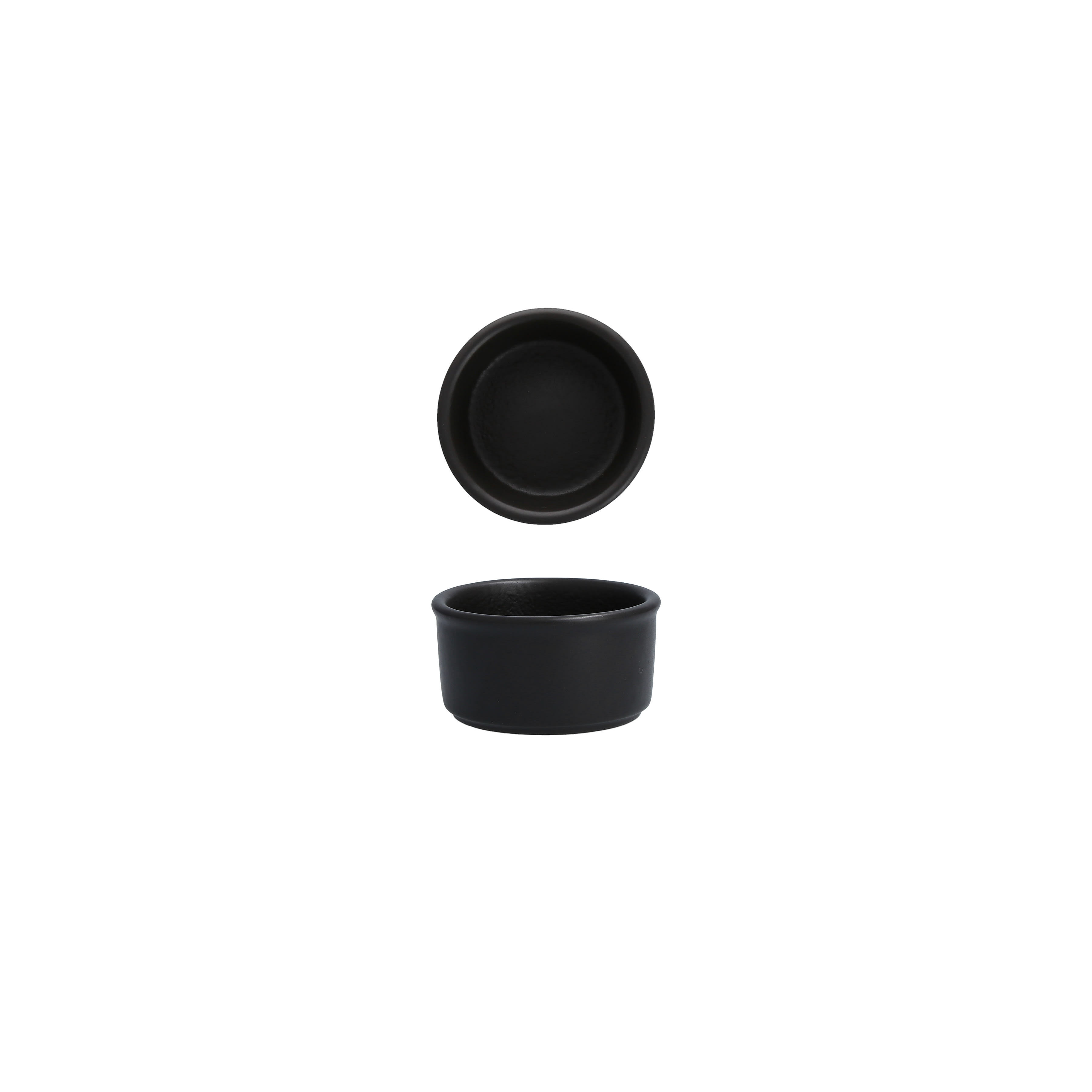 Fortessa 2 1/2 oz Paleo Ramekin - China, Flint (3300.590145BK)