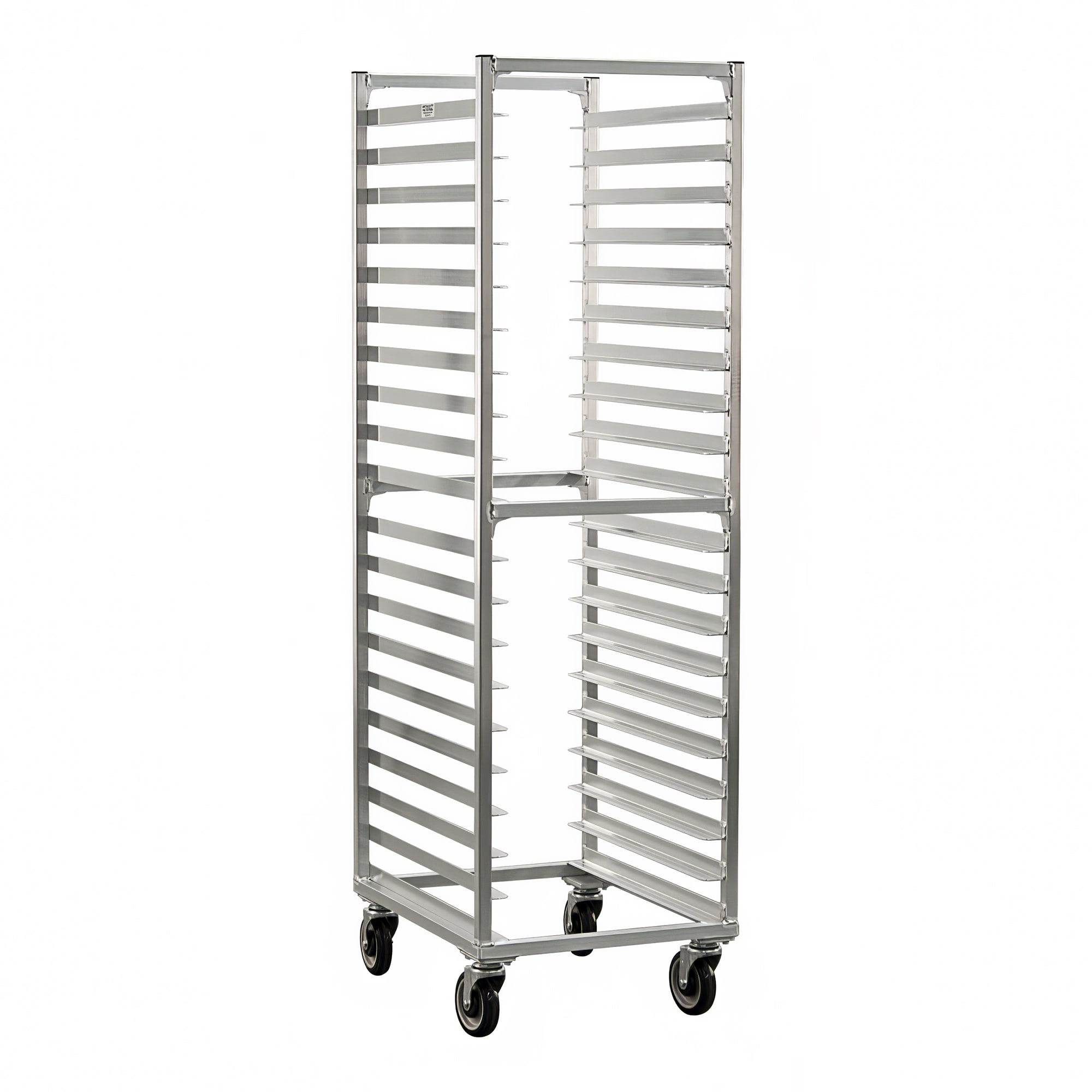 15-Tier Counter-Height End-Load Sheet Pan Rack, Wire Slides, Solid Top,  Aluminum
