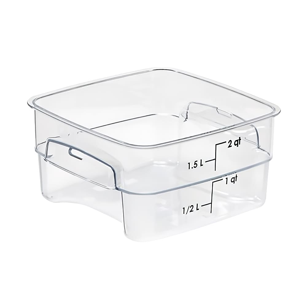 Rubbermaid 2 Qt. Clear Square Polycarbonate Food Storage Container