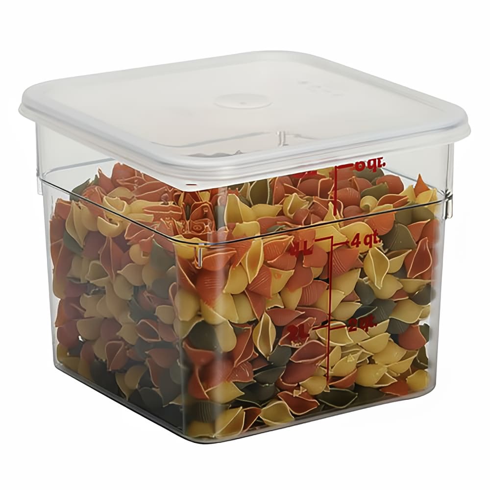 Cambro 6SFSCW135 6 qt CamSquare® Food Container - Polycarbonate, Clear