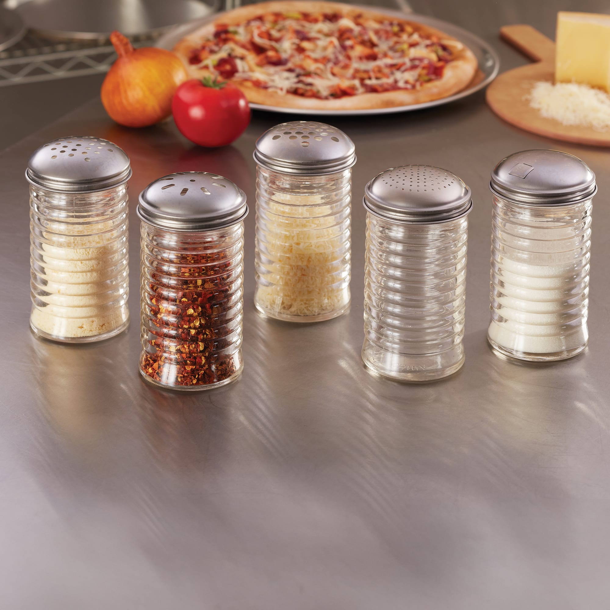 American Metalcraft BEE317 Spice Shaker w/ 12 oz Capacity &amp; Top, Glass/Stainless