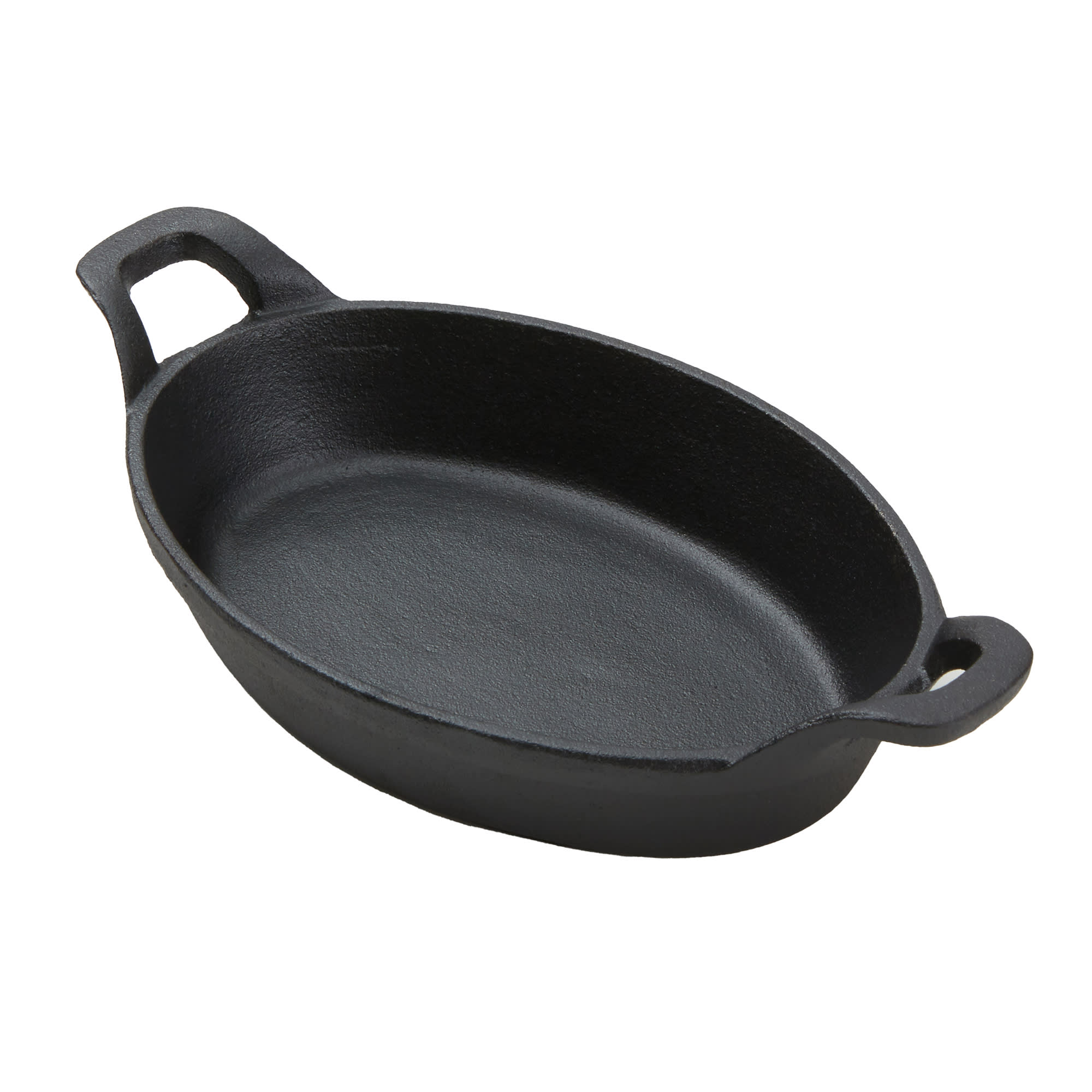 Lodge LOS3 10 x 7 1/2 Oval Pre-Seasoned Cast Iron Fajita Skillet