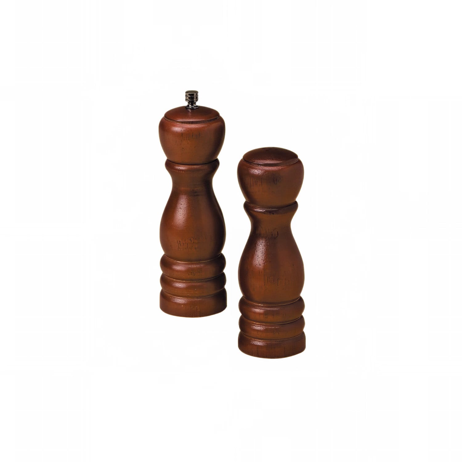 Winco SP-612, Salt Shaker and Pepper Grinder, Rubberwood with