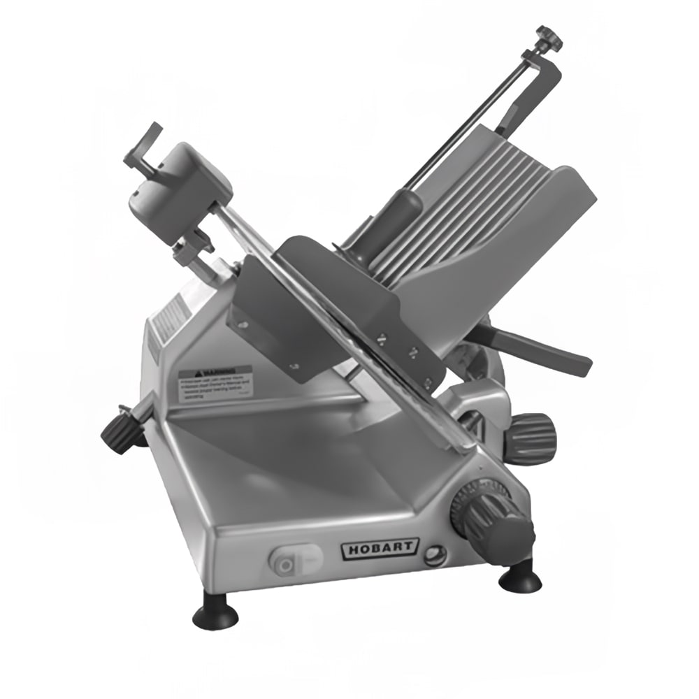 Omcan Manual Horizontal Meat Slicer, 14 Blade, Belt-Driven