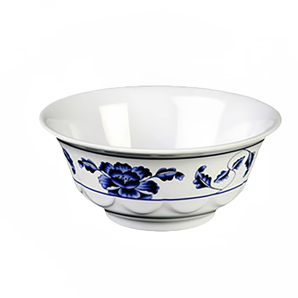 Thunder Group 5265TB 25 oz Round Melamine Bowl, White/Blue