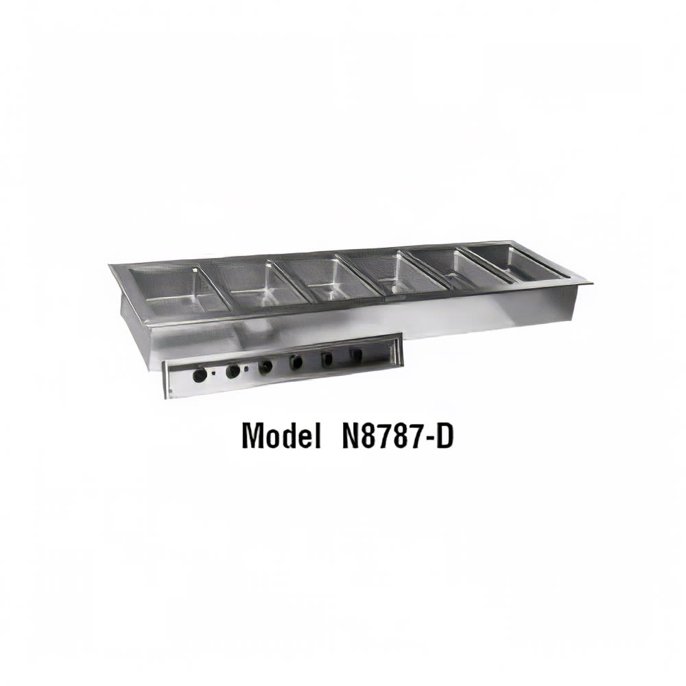 Delfield N8759-D Drop-In Hot Food Well w/ (4) Full Size Pan