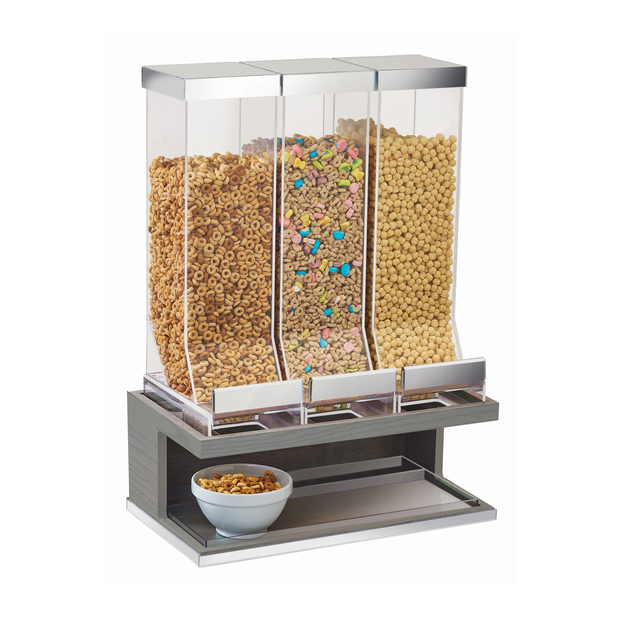 CalMil 382383 Countertop Cereal Dispenser, (3) 10 liter Hoppers