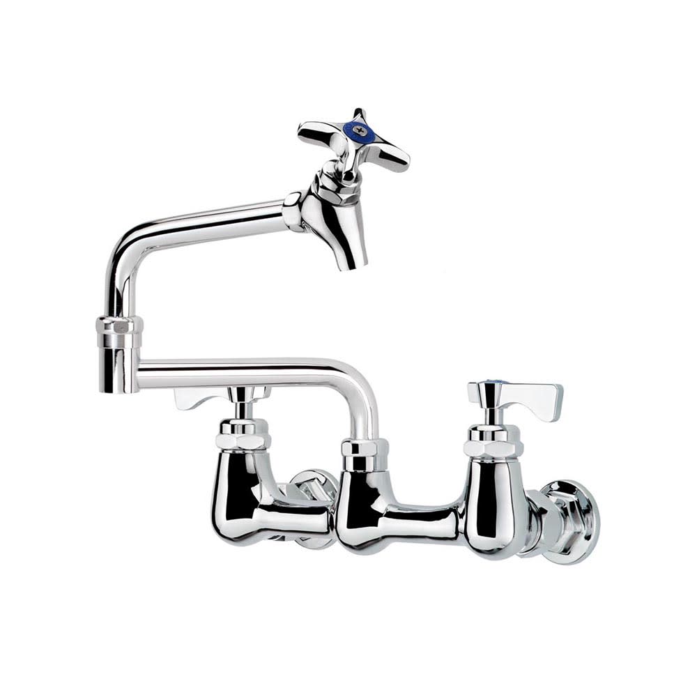 Krowne 16251L Splash Mount Pot Filler Faucet w/ 12" Swing Nozzle