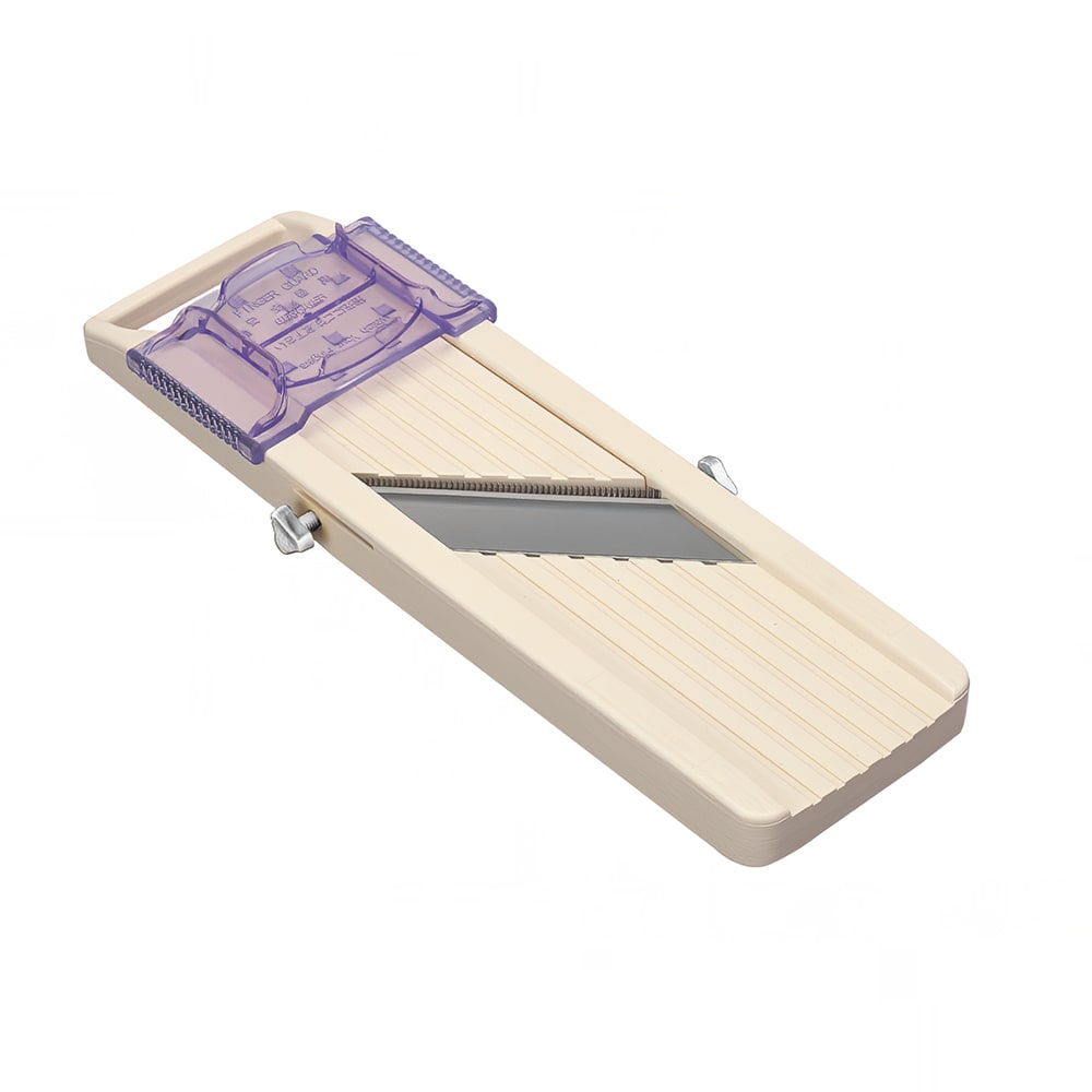 Benriner 186700 Little Beni Mandoline Slicer w/ (3) Stainless Steel Blades Safety Pusher - Polypropylene