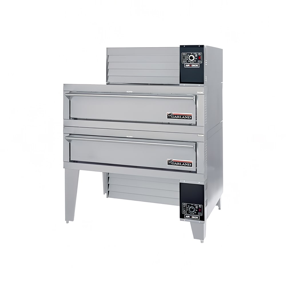 Garland G56PT/B Floor Model Double Pizza Deck Oven - Natural Gas