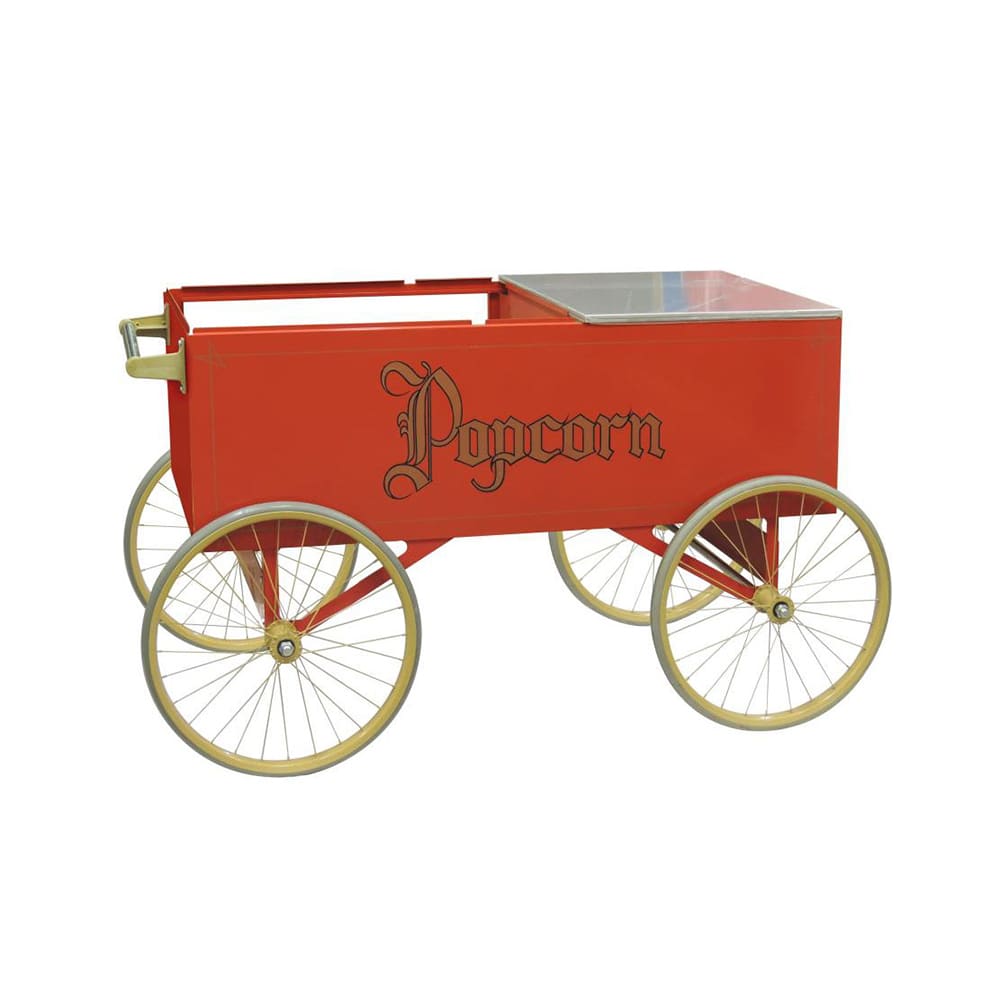Gold Medal 2129 Gay 90 Red Popcorn Wagon w/ (4) 20