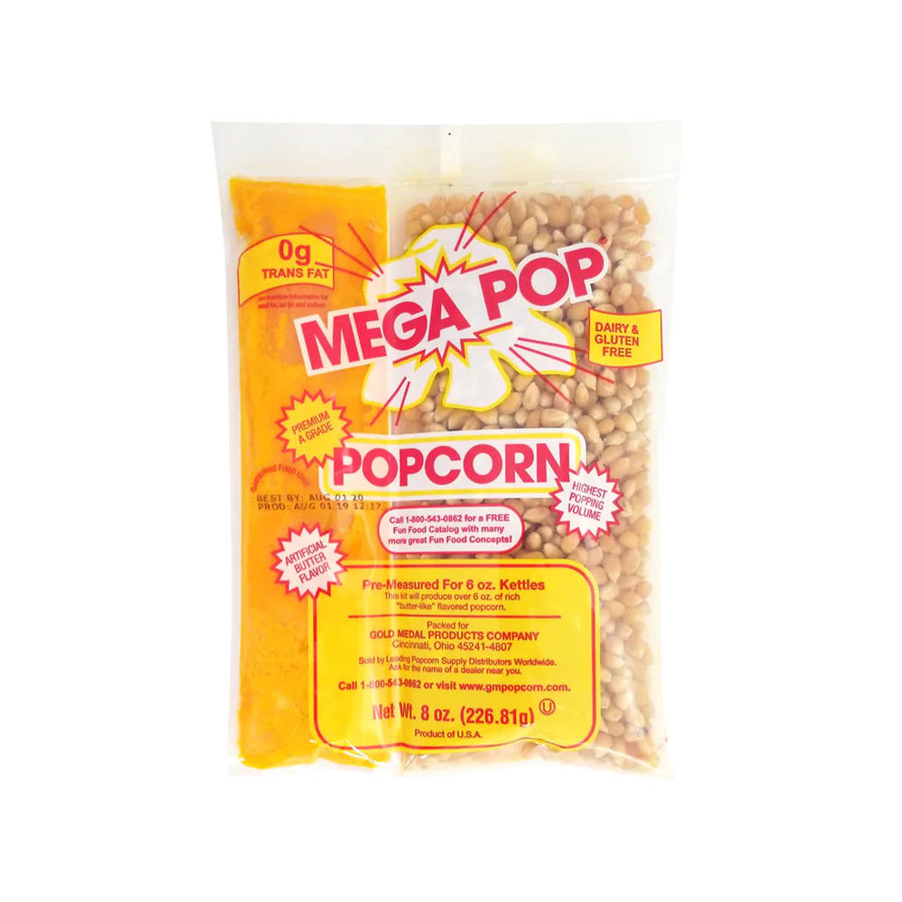 Gold Medal 2836 Gluten-Free Popcorn, Artificial Butter, 8 oz