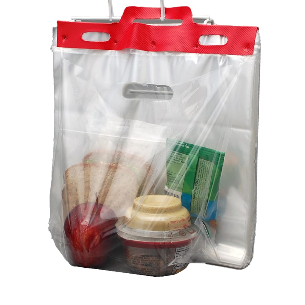 Clear plastic lunch bag with handle online