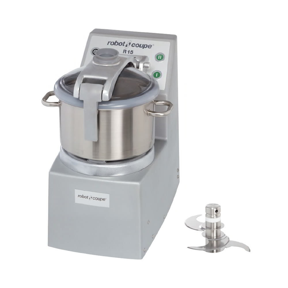 Robot Coupe R15 Vertical Cutter Mixer w/ 15 qt Stainless Bowl & 2