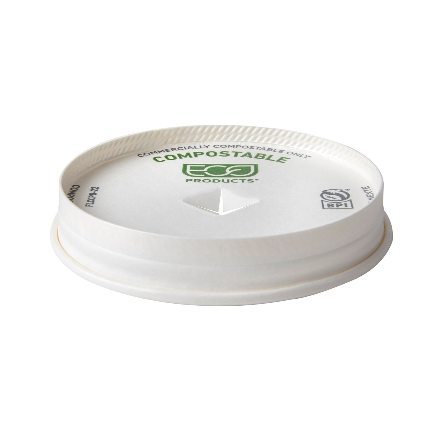 Eco Products GreenStripe® Flat Lid for 12 to 22 oz Cold Cups - Paper ...