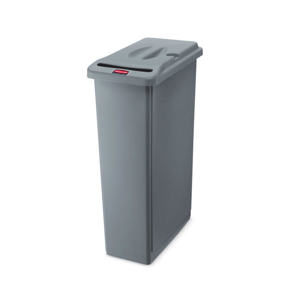 23 Gal Gray Slim Rectangular Trash Can 23 Gal Gray Slim Rectangular Trash Can