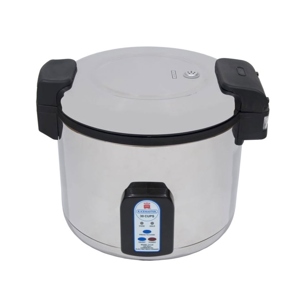 Town 30 Cup Electric Rice Cooker, One Touch, Stainless Exterior