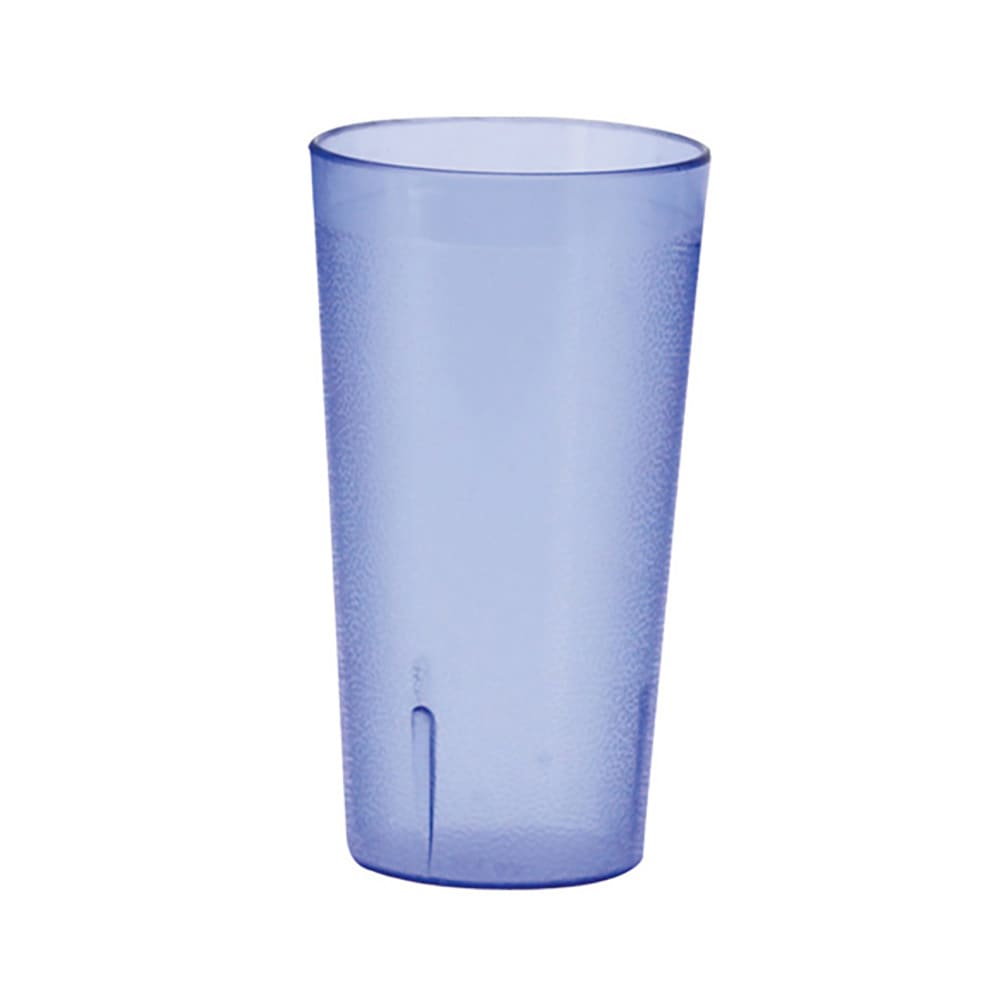 Winco PTP-20B 20 oz Blue Pebbled Plastic Tumbler