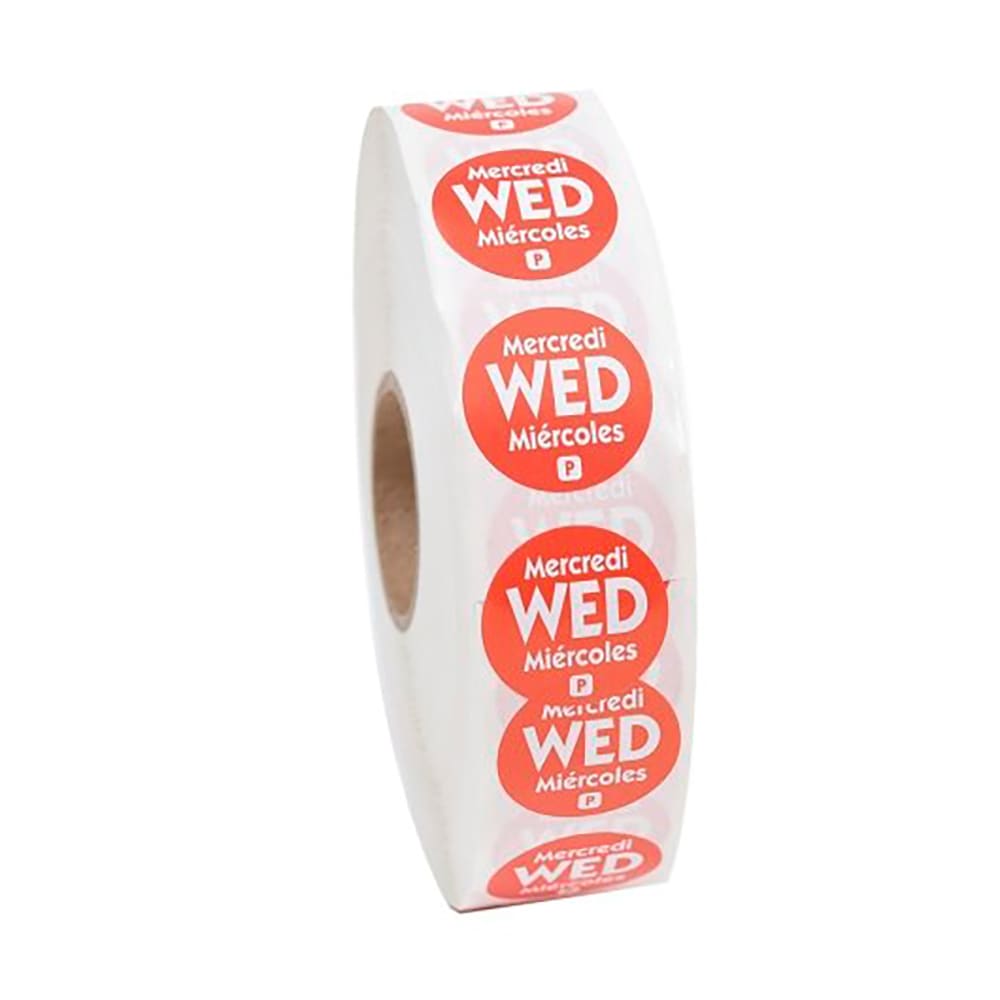 National Checking Company Round Permanent Food Storage Label - 3/4 ...