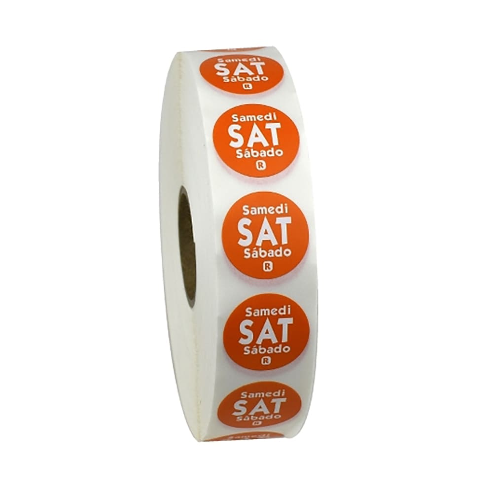 National Checking Company Round Removable Food Storage Label - 3/4 ...