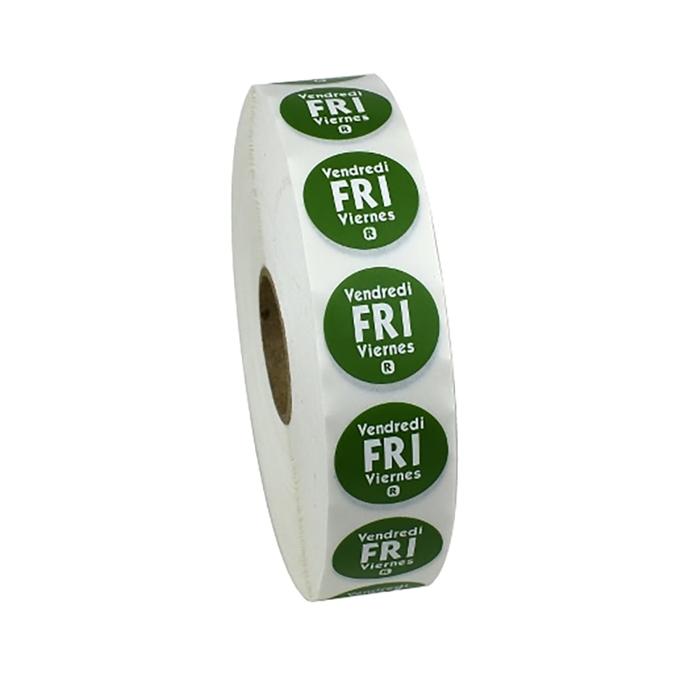 National Checking Company Round Removable Food Storage Label - 3/4 ...