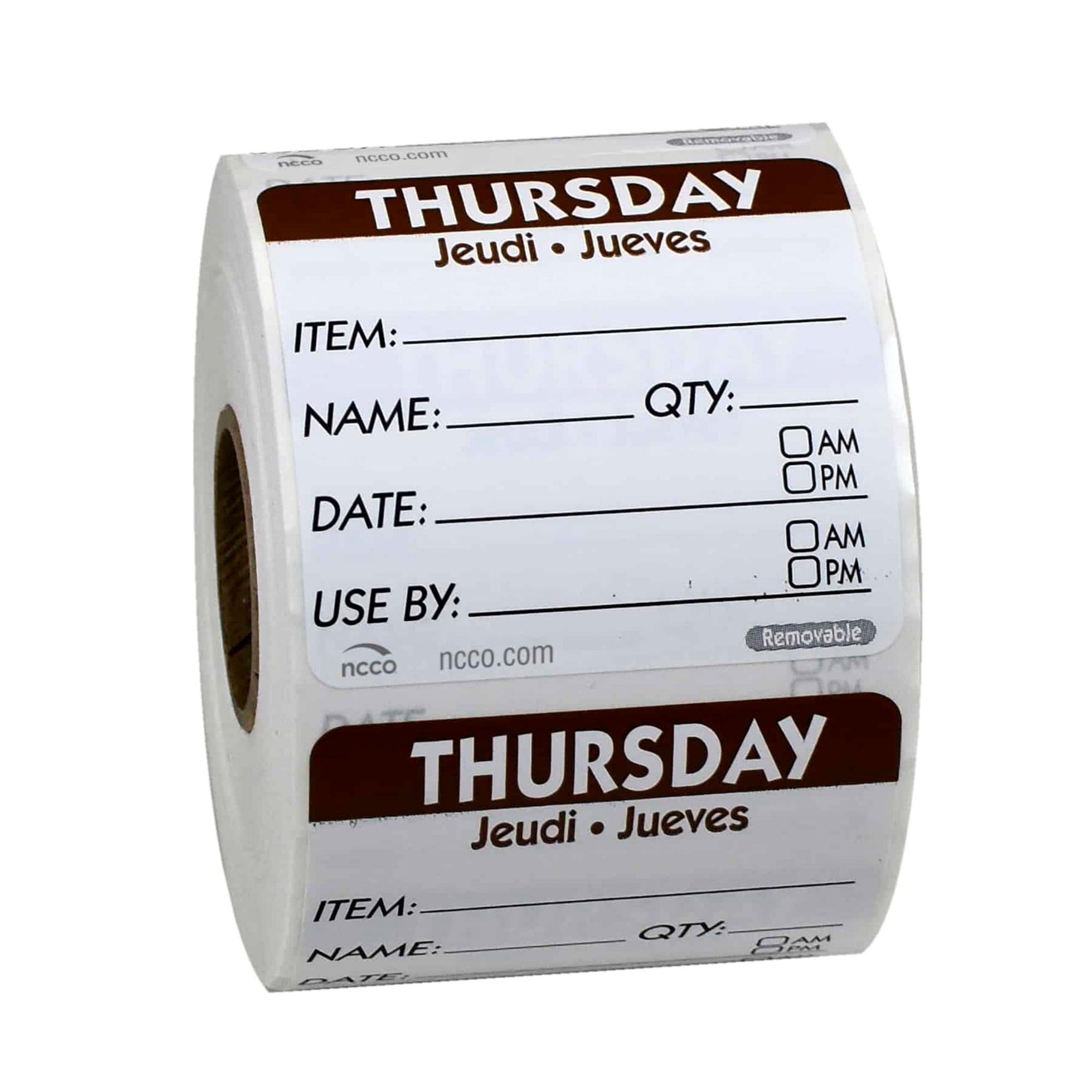 Thursday Food Label Sample National Checking Company Square Write On Food Storage Label - 2