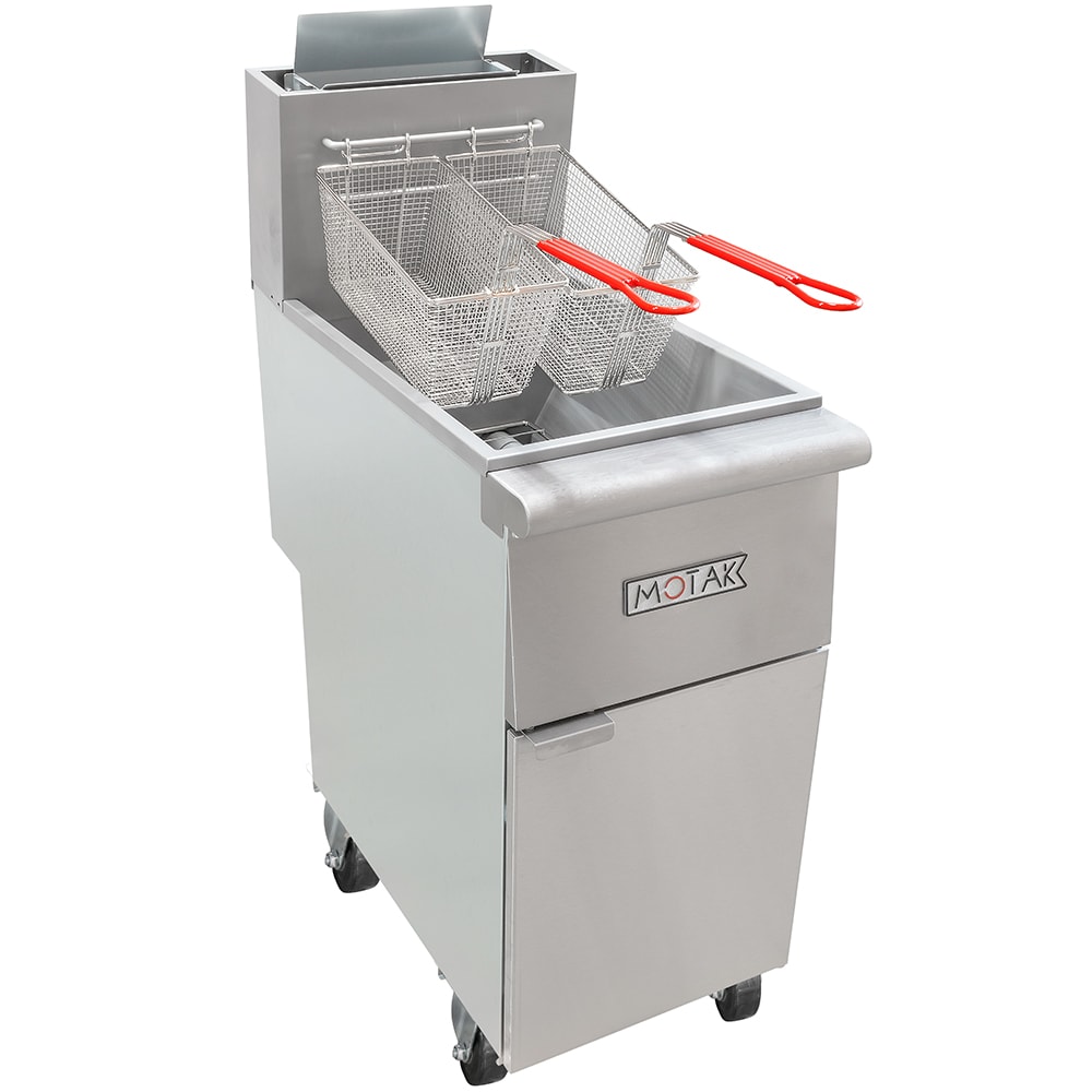 MoTak MGF3-N-C Gas Fryer - (1) 40 lb Vat, Floor Model