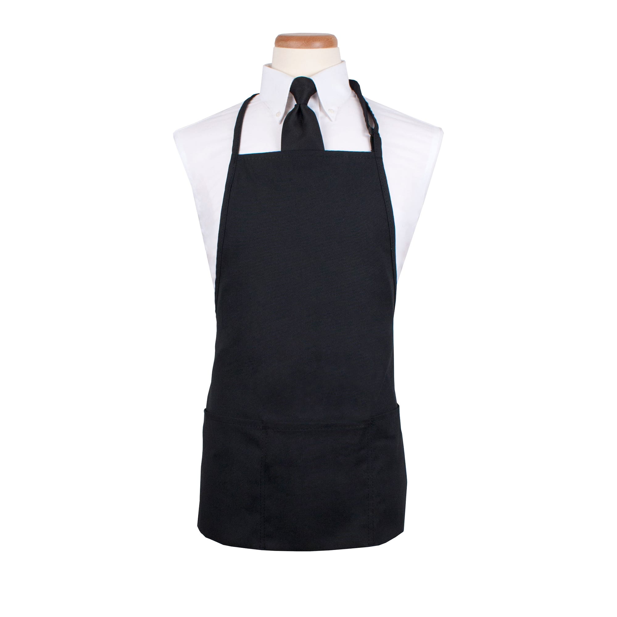 Chef Revival 605WAFH Waist Apron - Poly Cotton Front Of House Restaurant Apron With 3 Pockets, 23x12 Inches