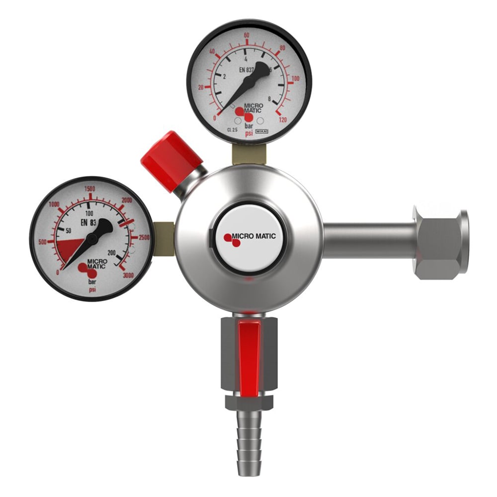 Micro Matic 942B-PP Double Gauge High Pressure Primary CO2 Regulator