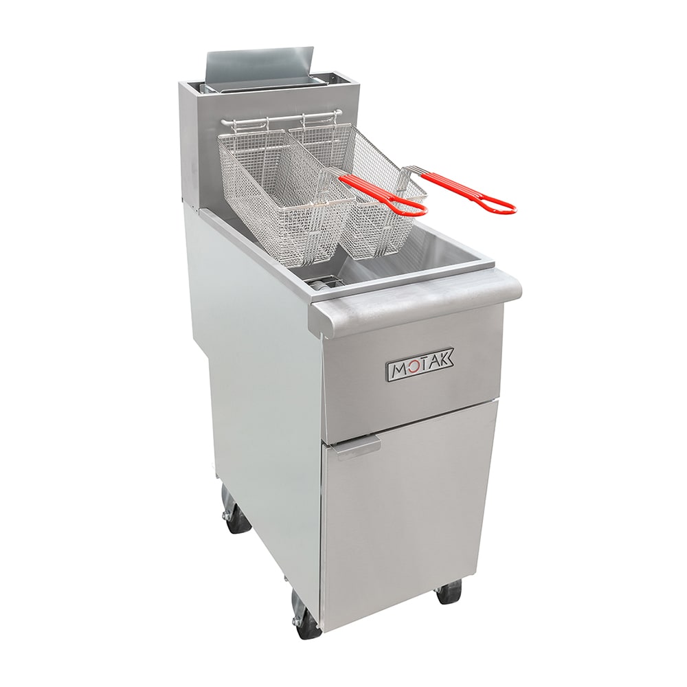 MoTak MGF4-N-C Gas Fryer - (1) 50 lb Vat, Floor Model, Natural Gas