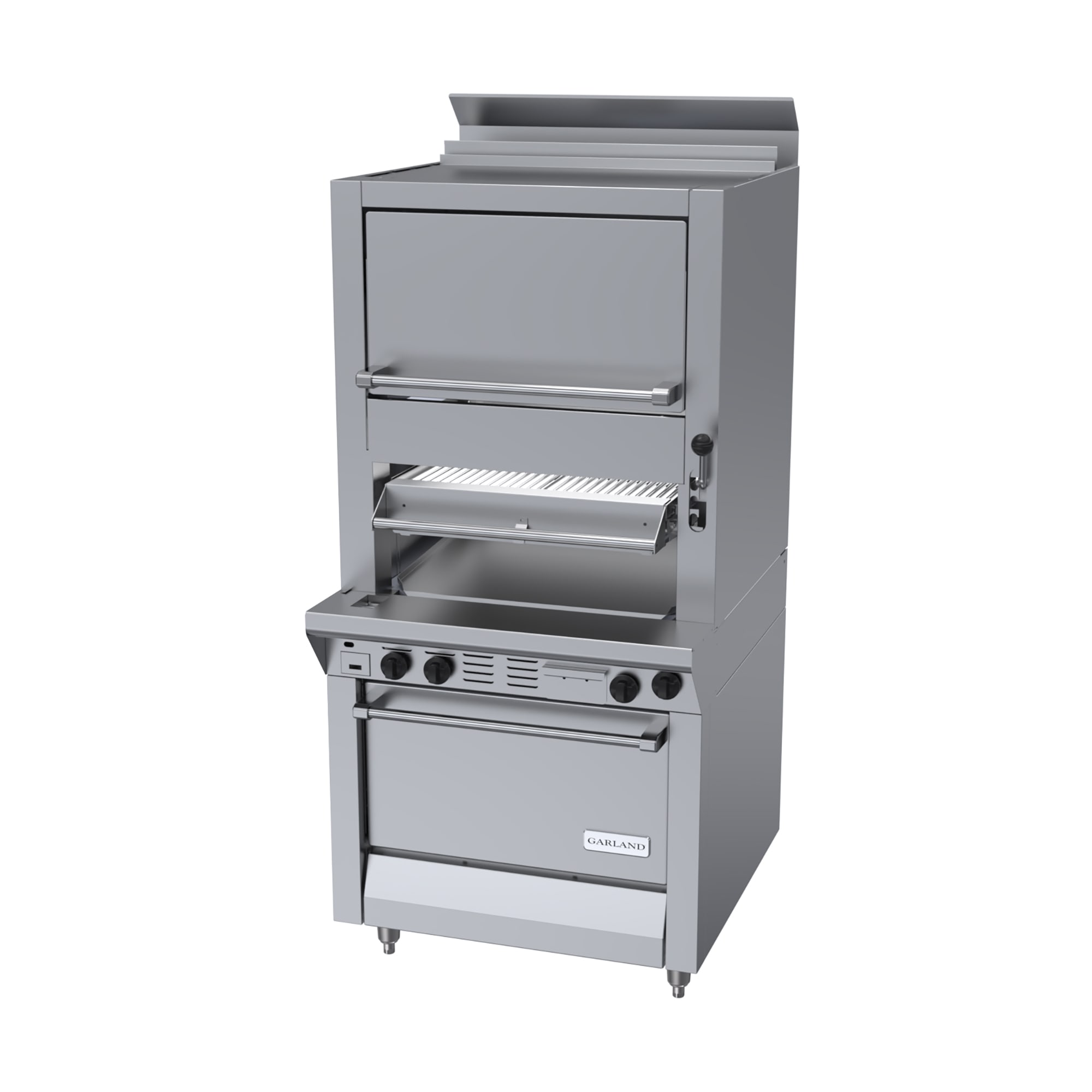 洋楽 Broilers Garland M60XR Deck Type Broiler w/ Upper Finishing Oven, Standard