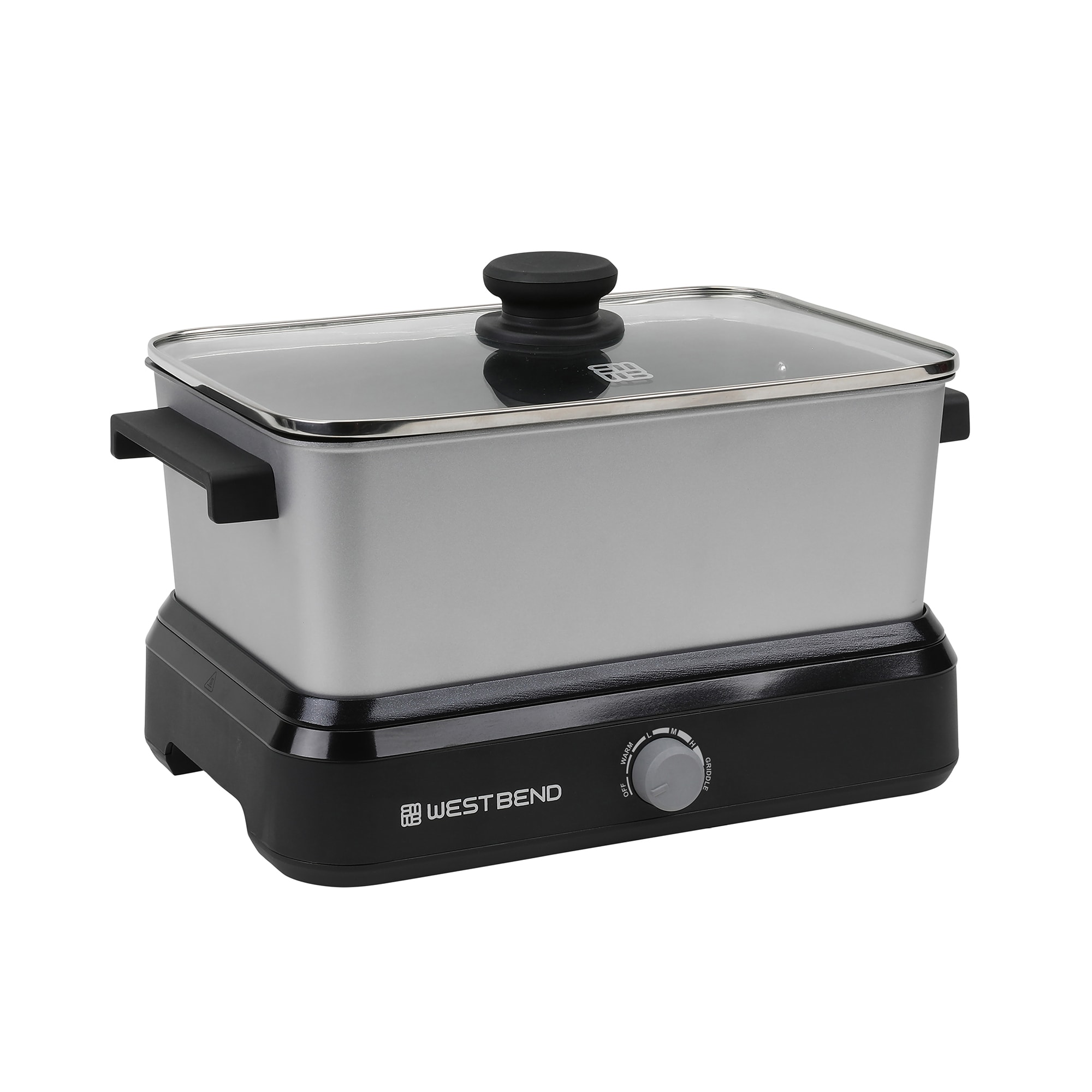 West Bend 5 qt Versatility™ Slow Cooker w/ Glass Lid - Silver, 120v (87905)