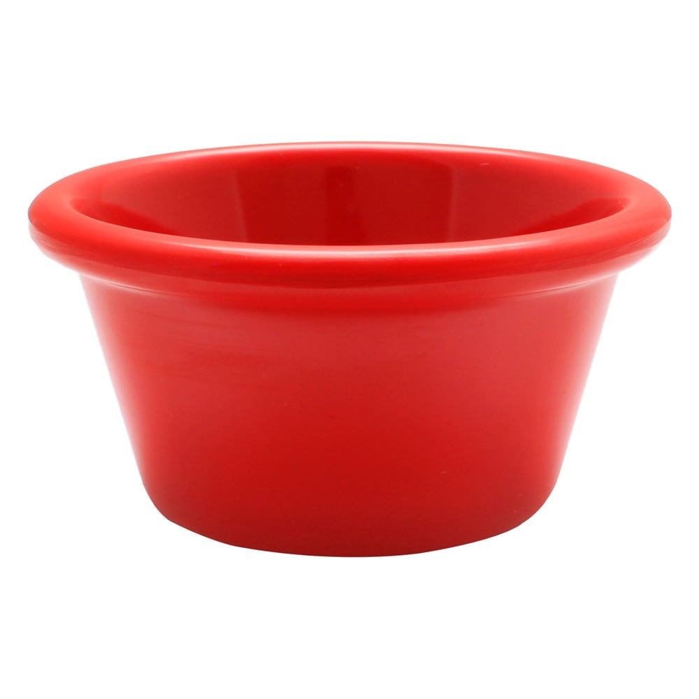 Red Rocqgroup Ramekin Thunder Group ML536PR1 2 1/2 oz Smooth Melamine Ramekin, Pure Red