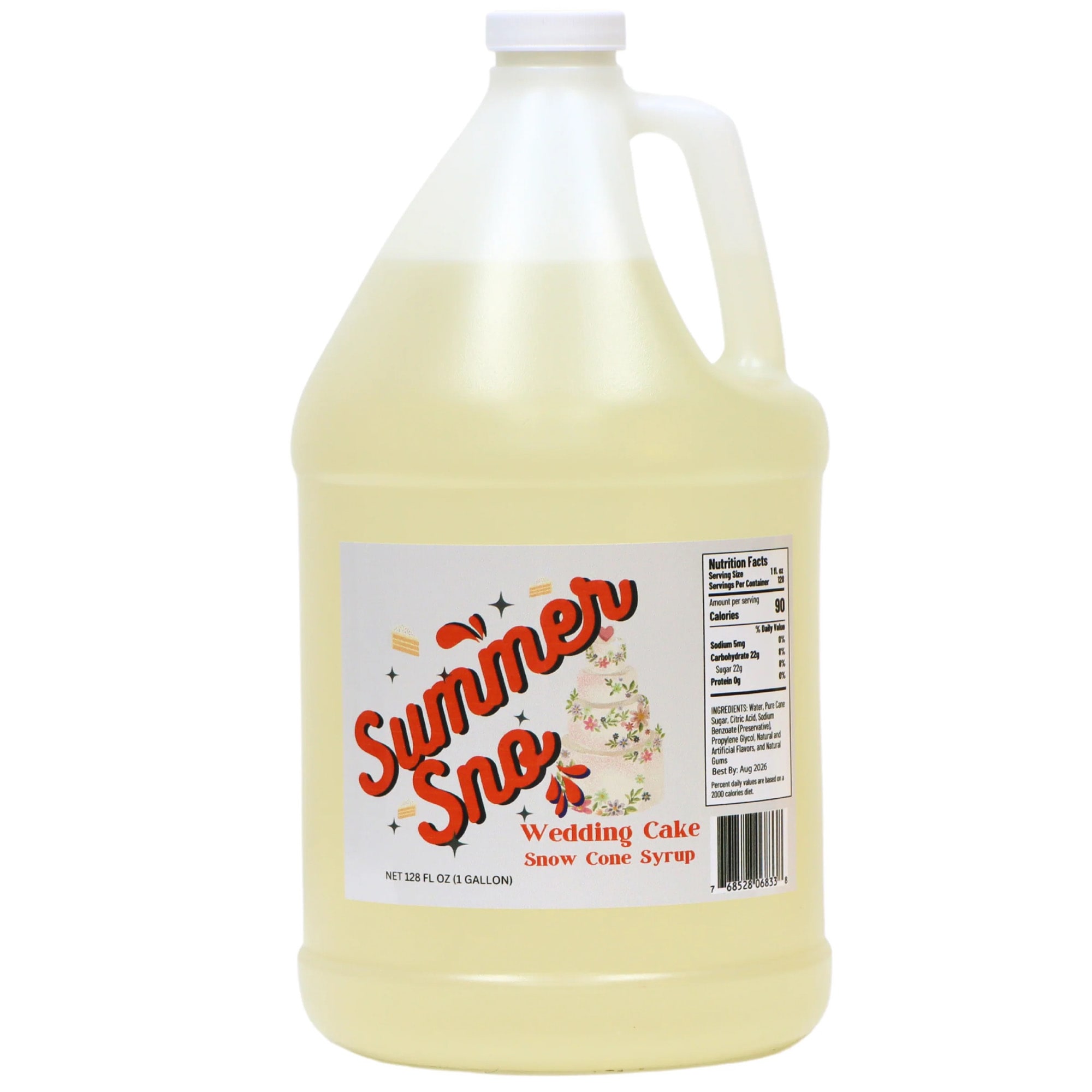 Paragon 1 gal Summer Sno Wedding Cake Snow Cone Syrup (6833)