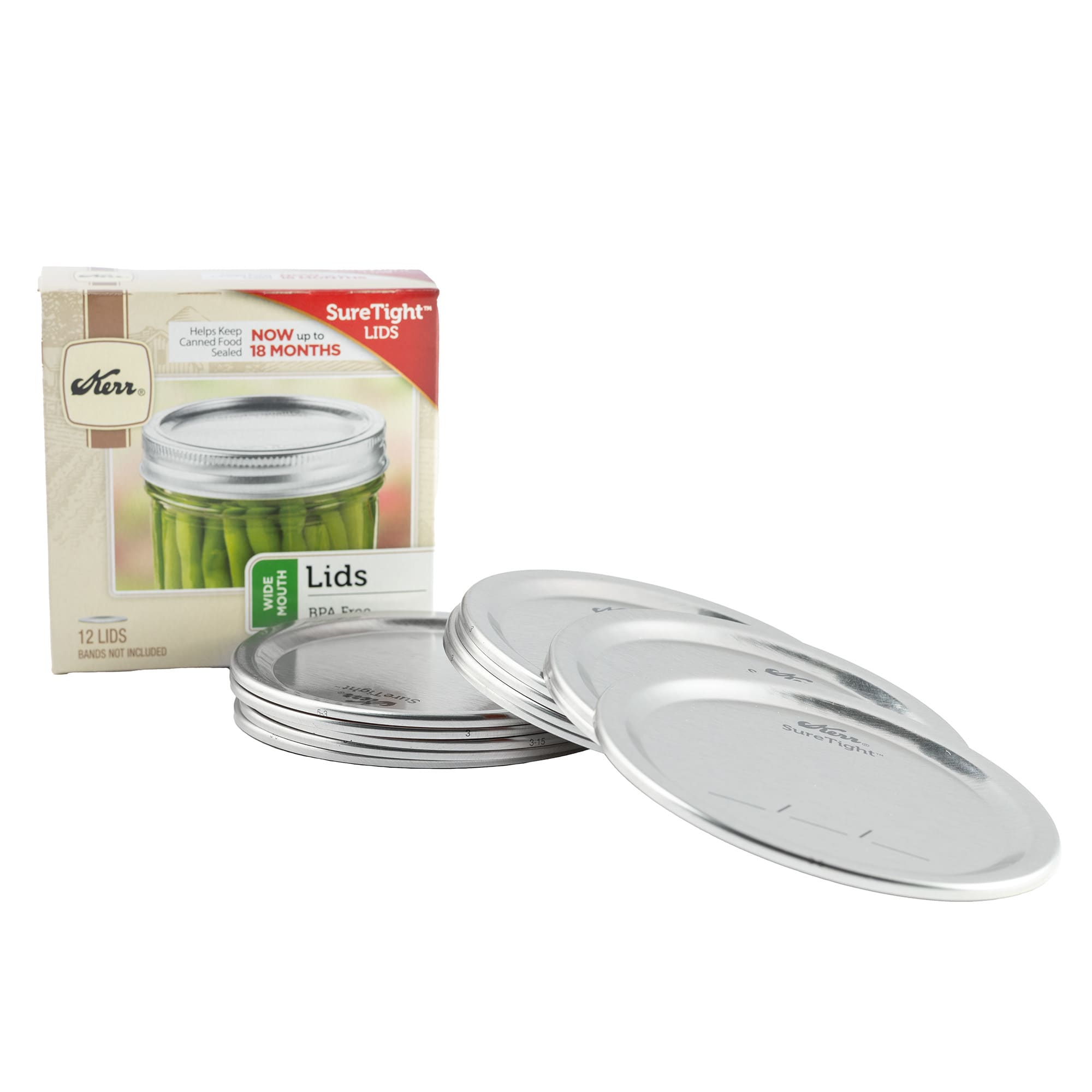 Kerr 2139399 SureTight™ Lid for Wide Mouth Canning Jars - Steel