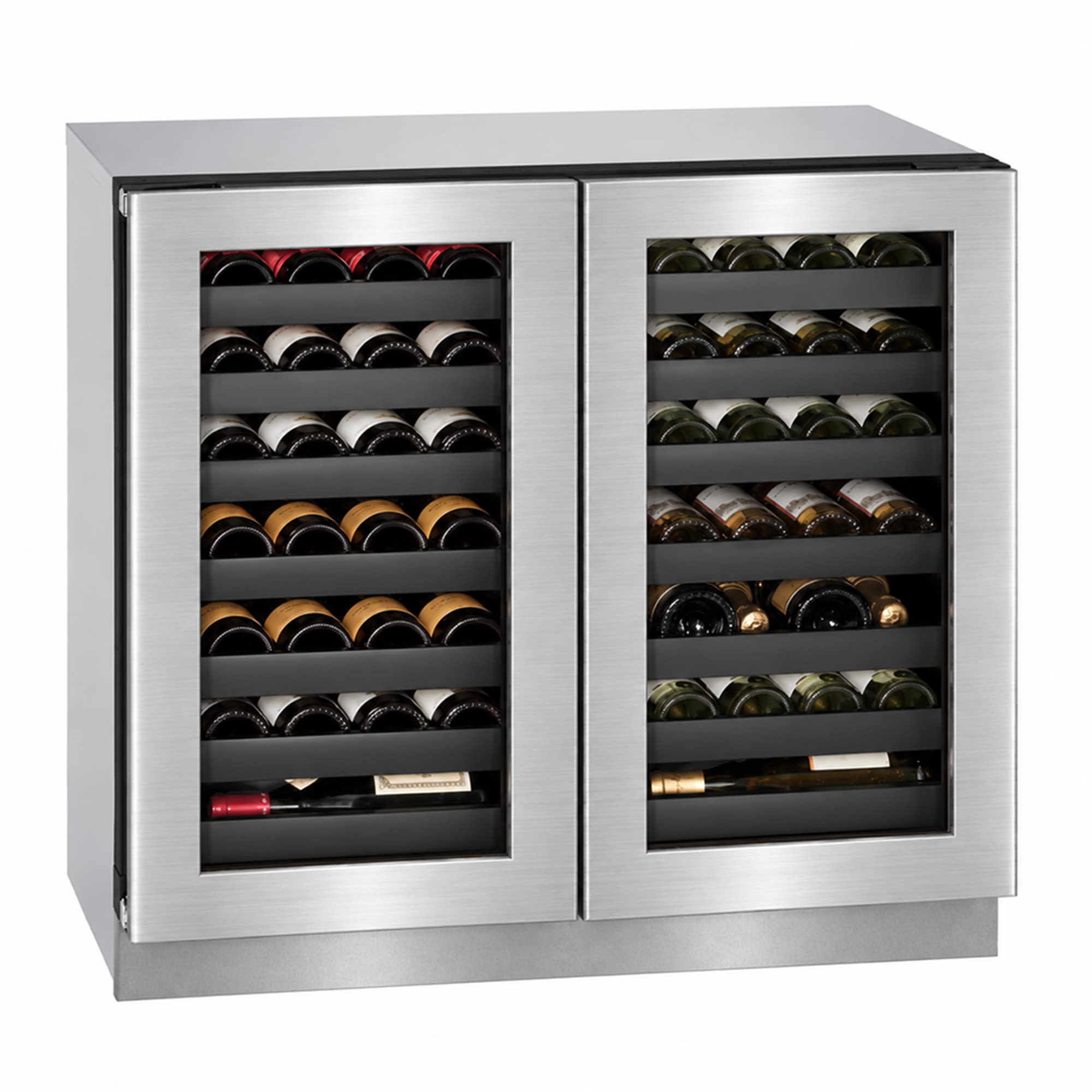 U-Line U-3036WCWCINT-00B 36"W Undercounter Wine Refrigerator w/ (2 ...